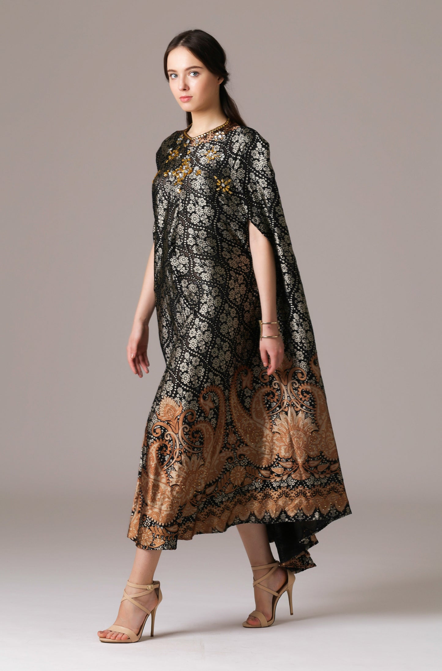 Brave - Black Baroque Kaftan