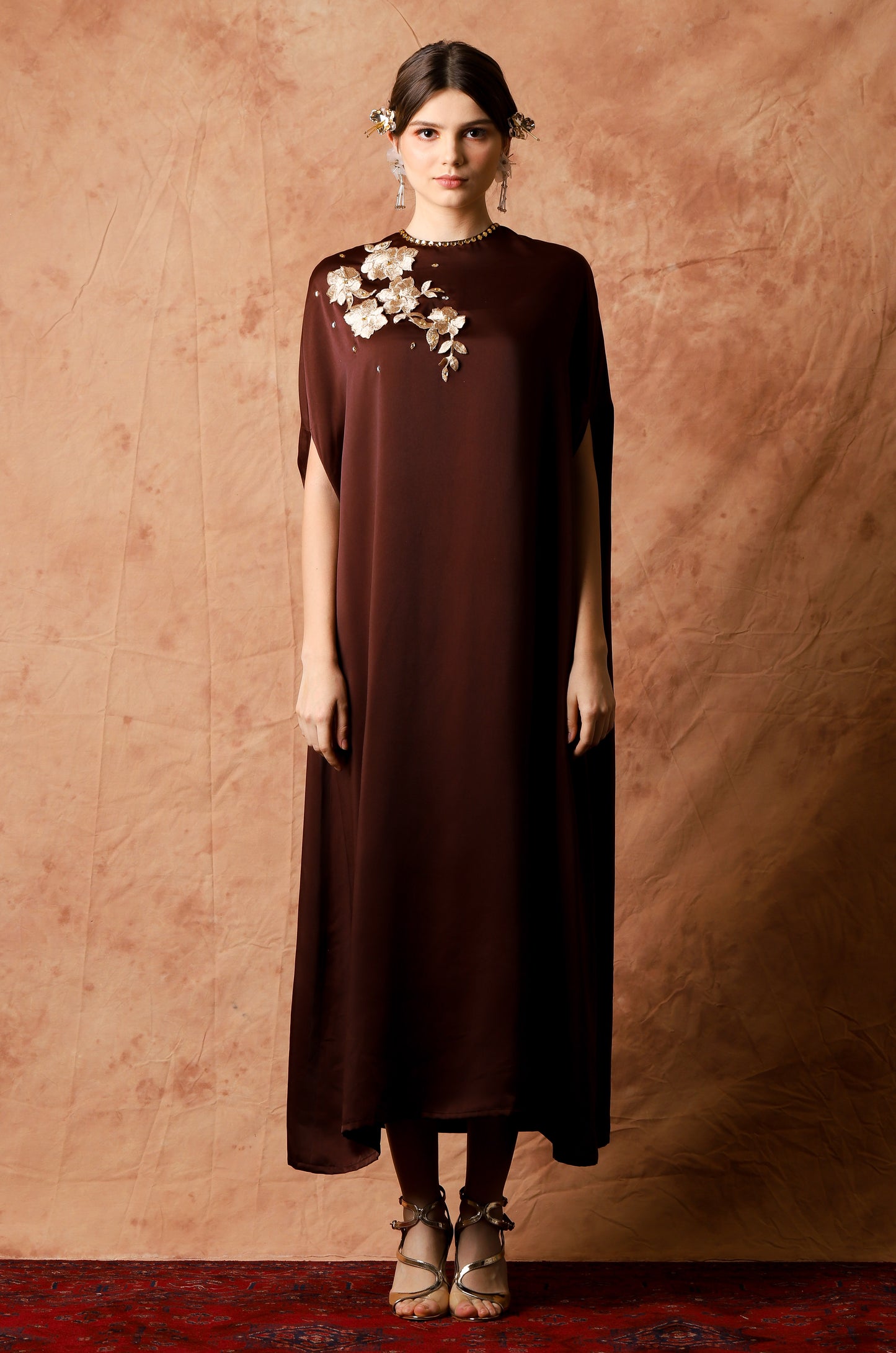 Brave - Brown with Embroidery Kaftan