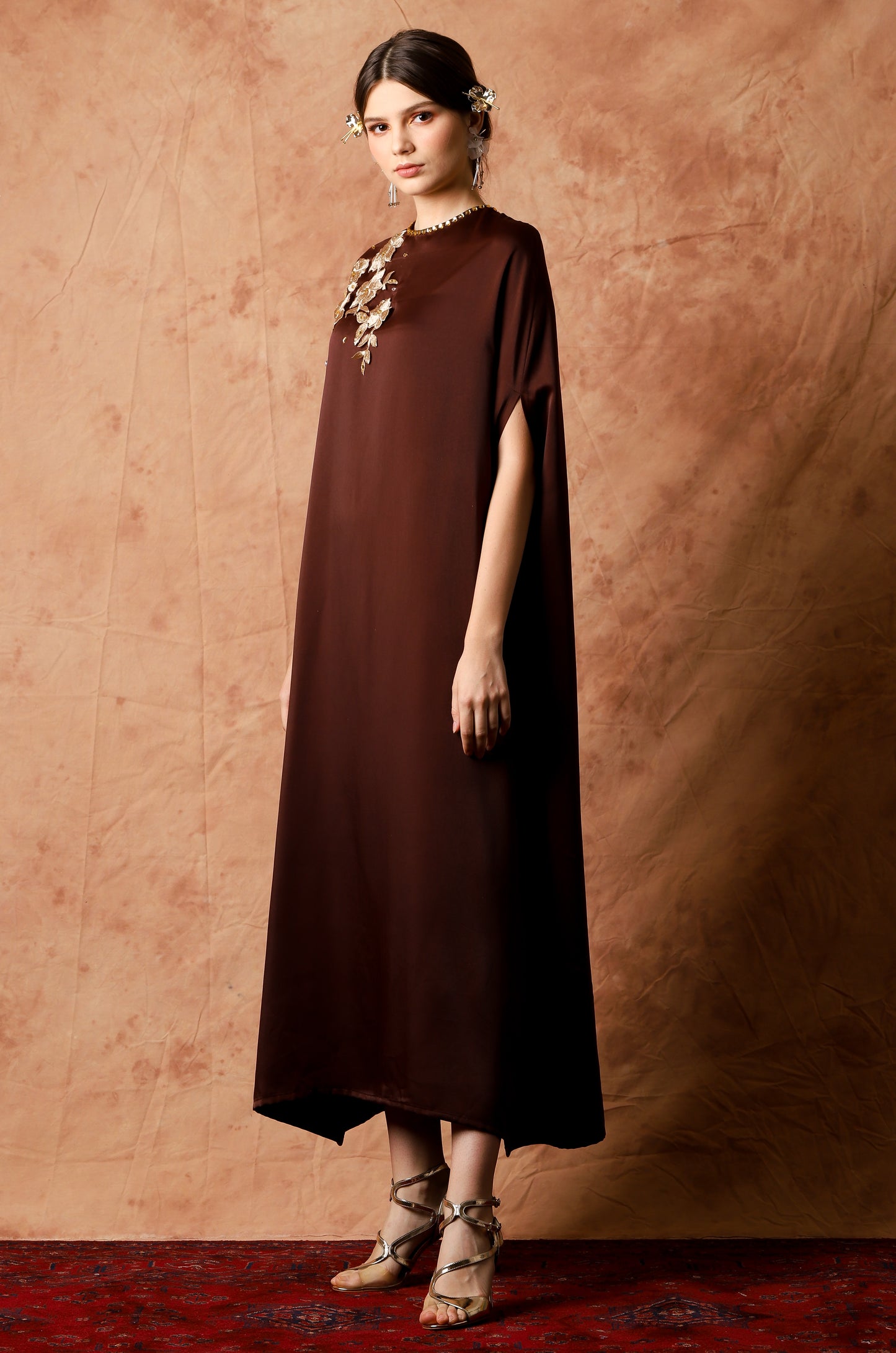 Brave - Brown with Embroidery Kaftan