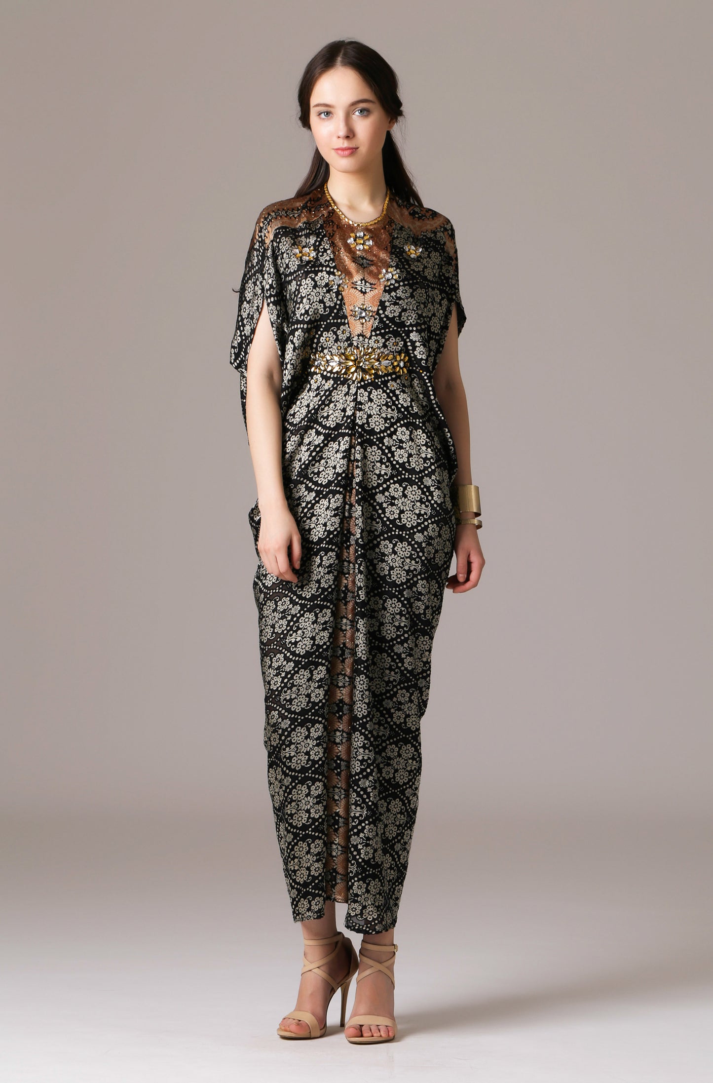 Innocence - Black Baroque Kaftan