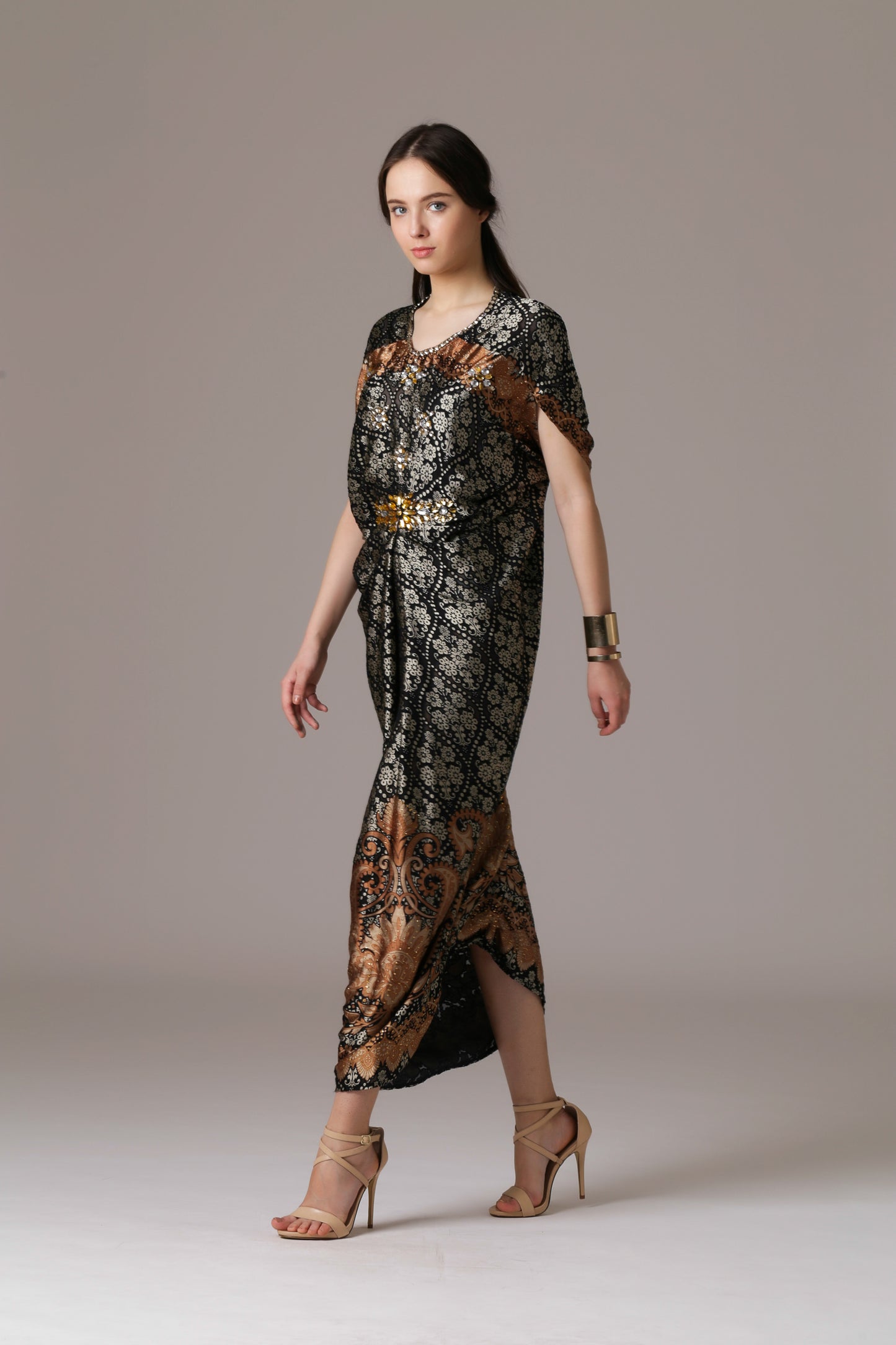 Innocence - Black Baroque Kaftan