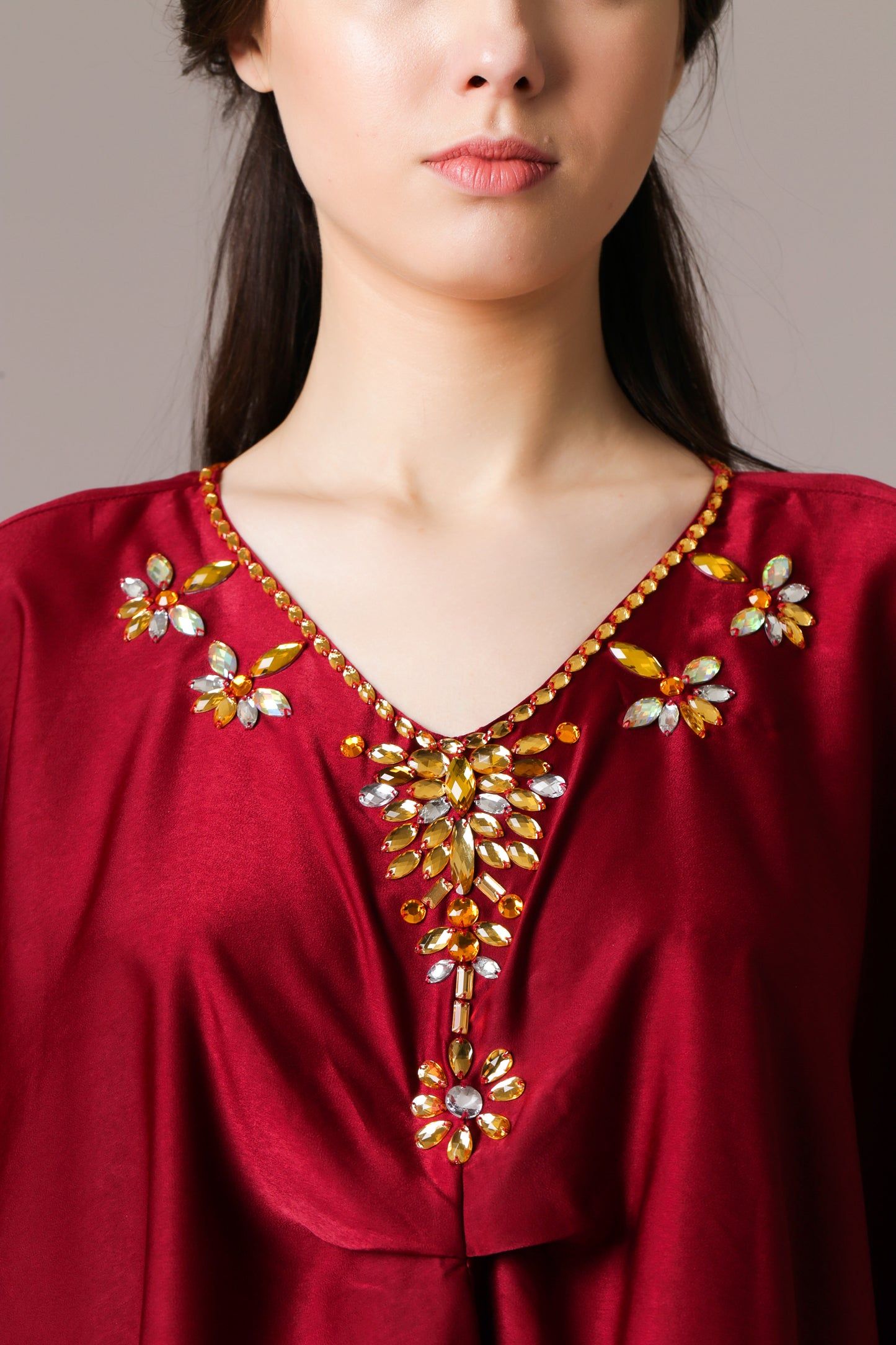 Gracious - Maroon Kaftan