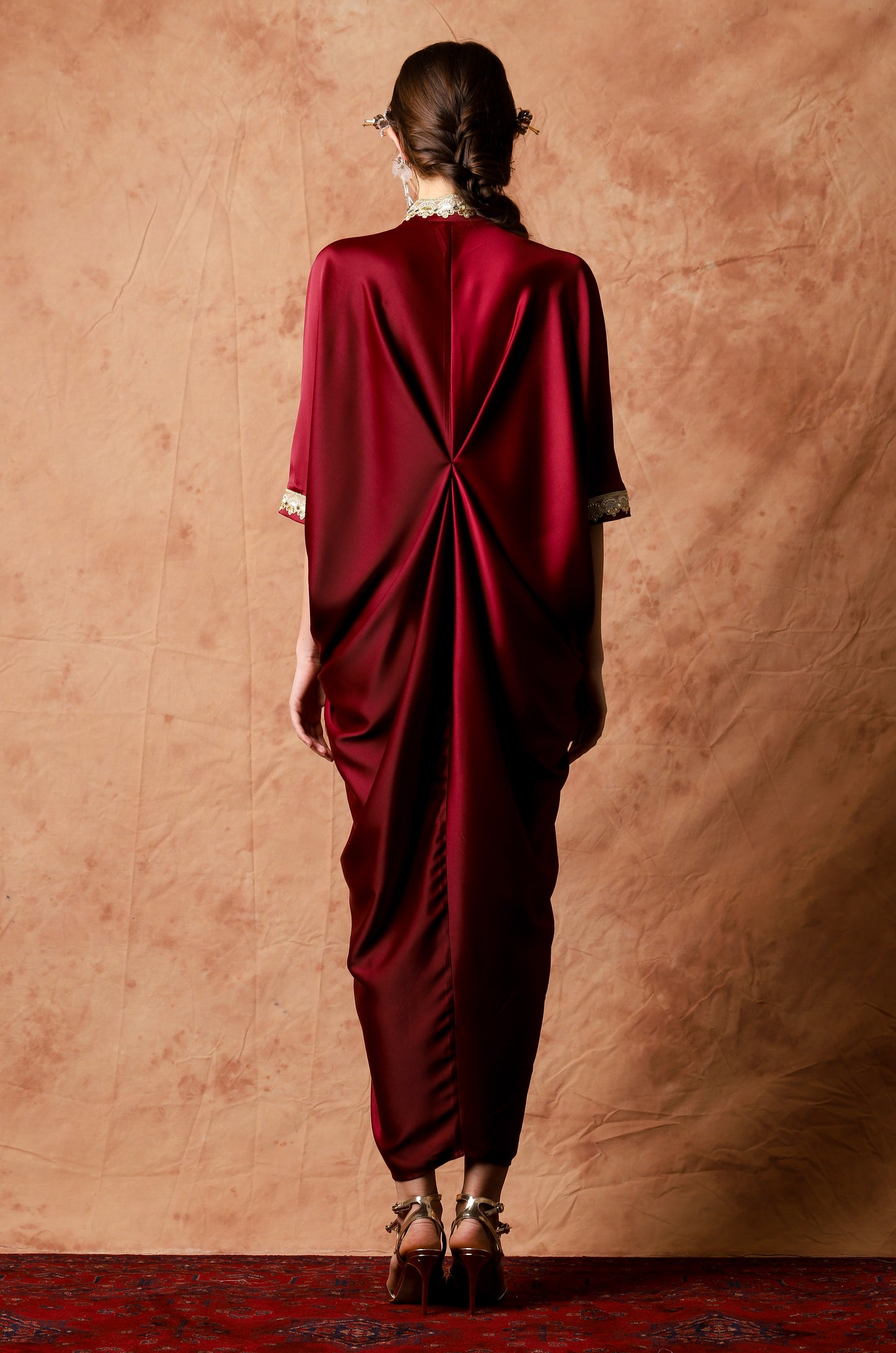 Humble - Maroon Gold Kaftan