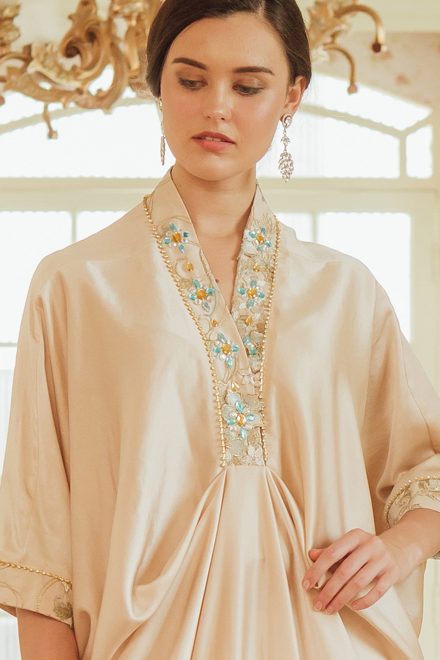 Humble - Mint Flower Kaftan