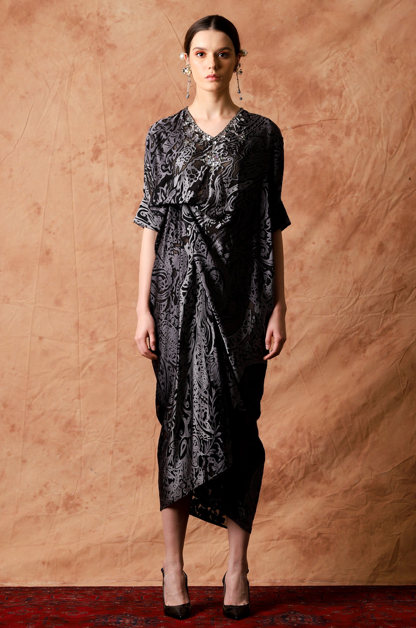 Wise - Black Grey Kaftan