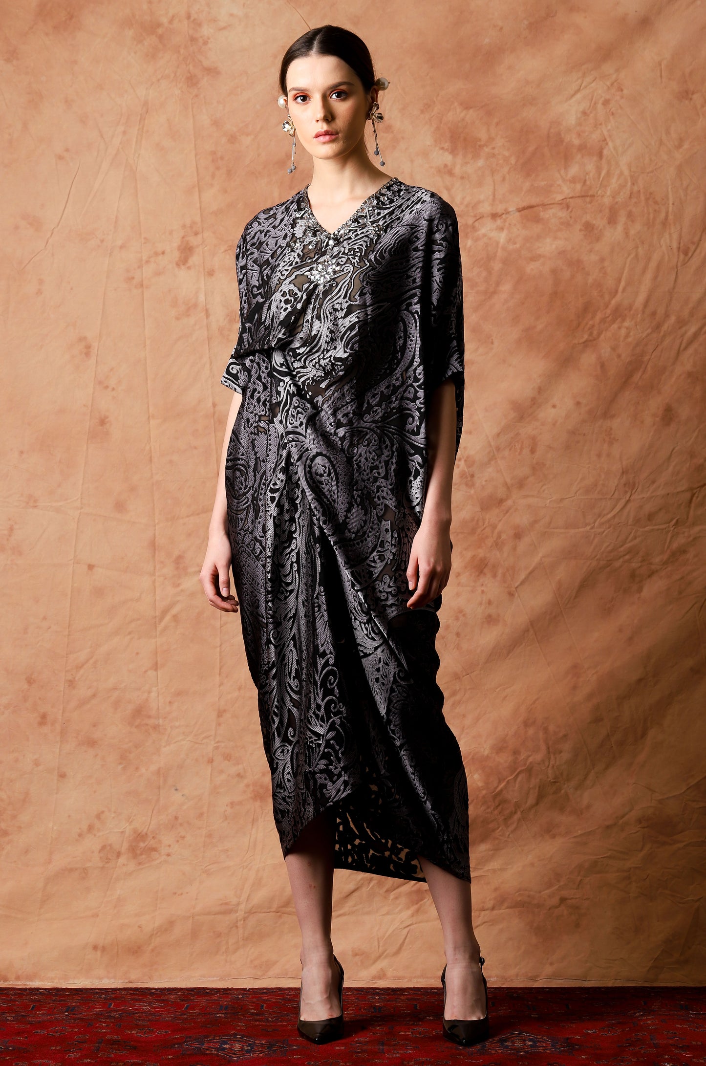 Wise - Black Grey Kaftan