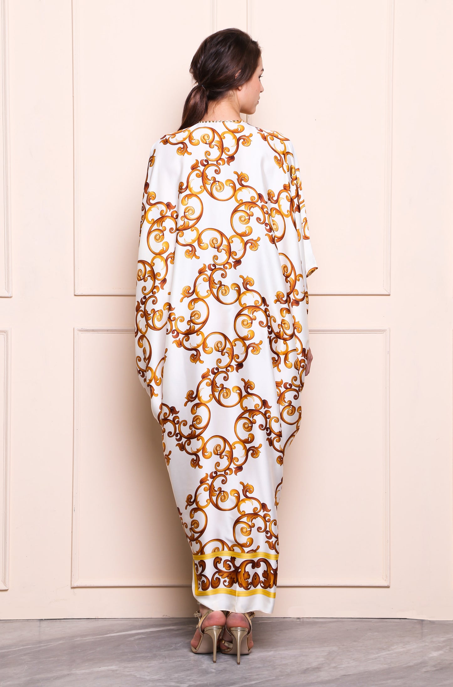 Gracious - White Baroque Kaftan