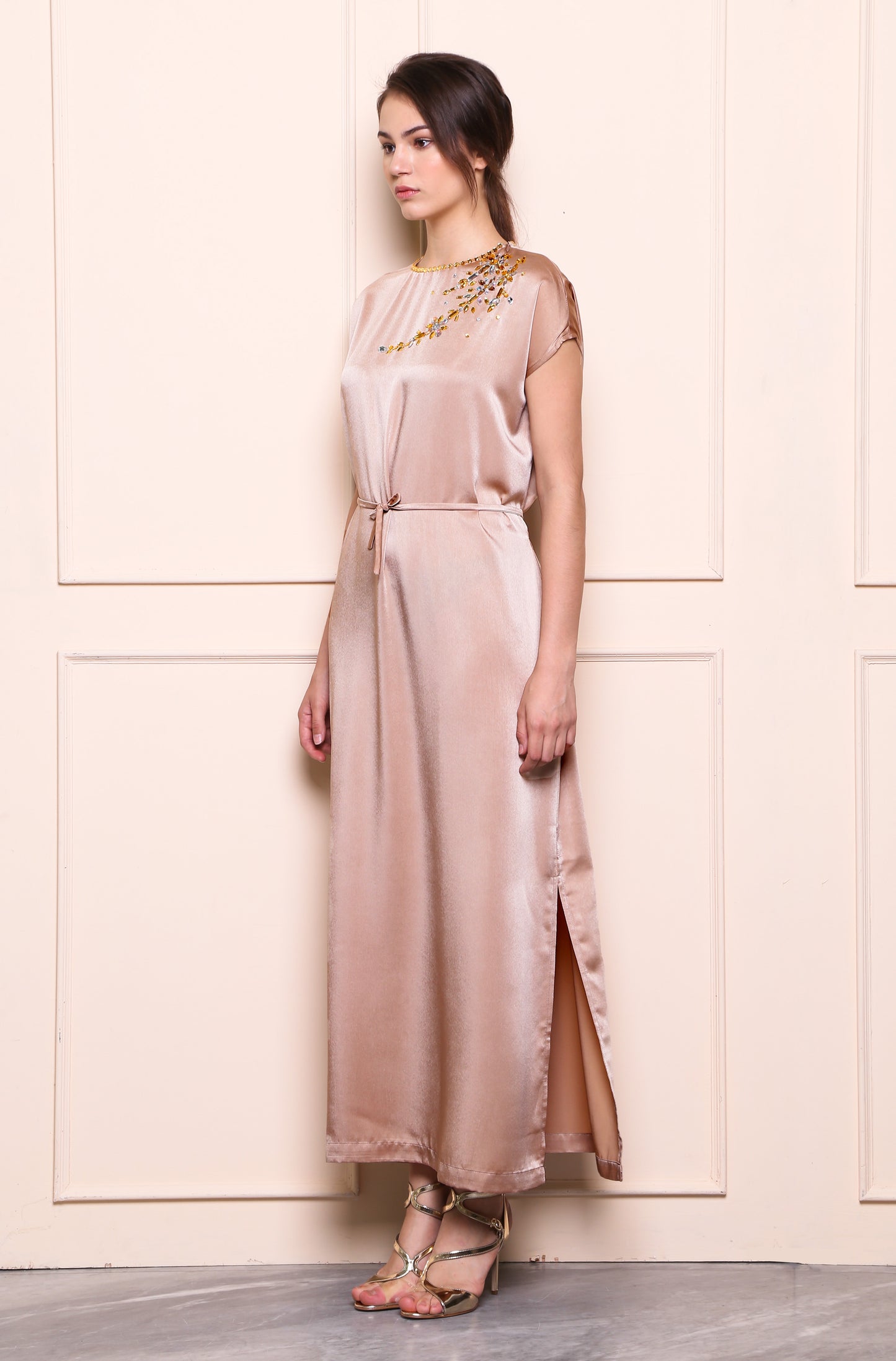 Pure - Light Brown Maxi Dress