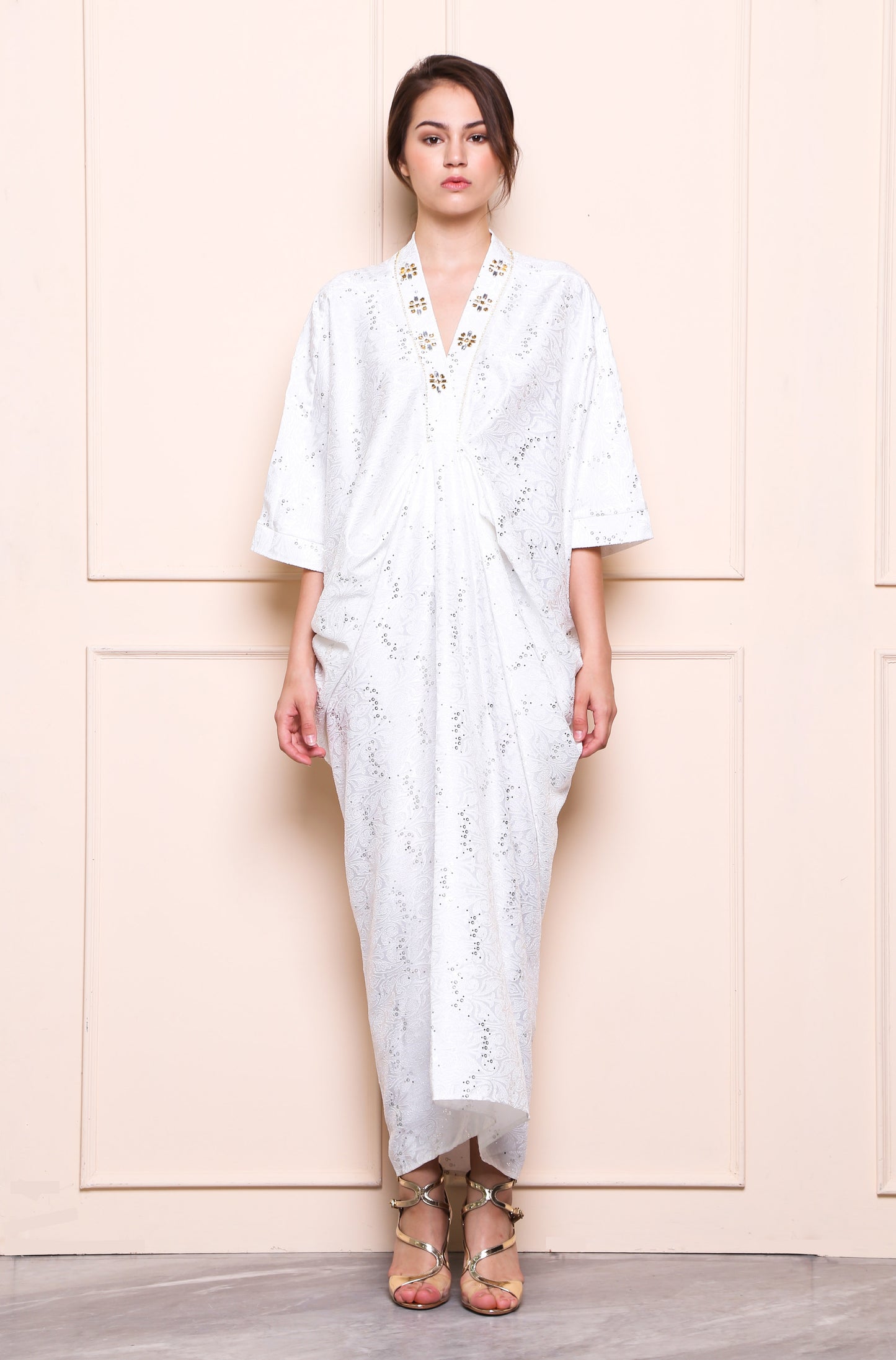 Humble - White Sparkle Kaftan