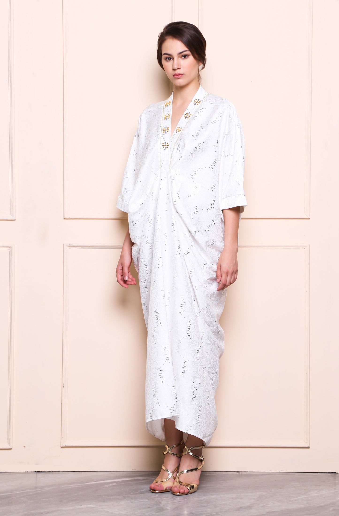 Humble - White Sparkle Kaftan