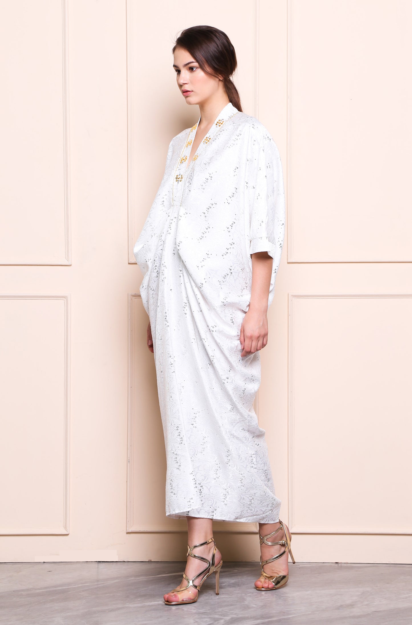 Humble - White Sparkle Kaftan