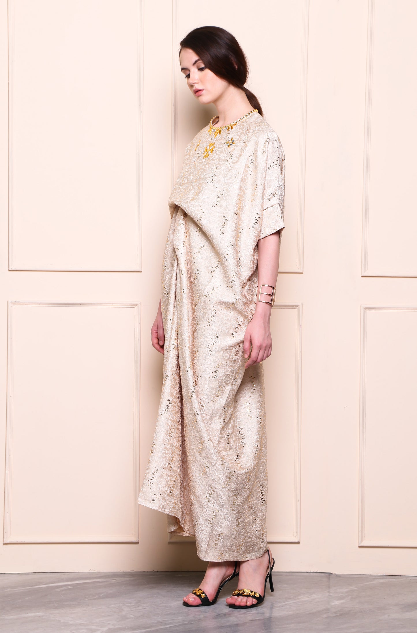 Wise - Beige Sparkle Kaftan