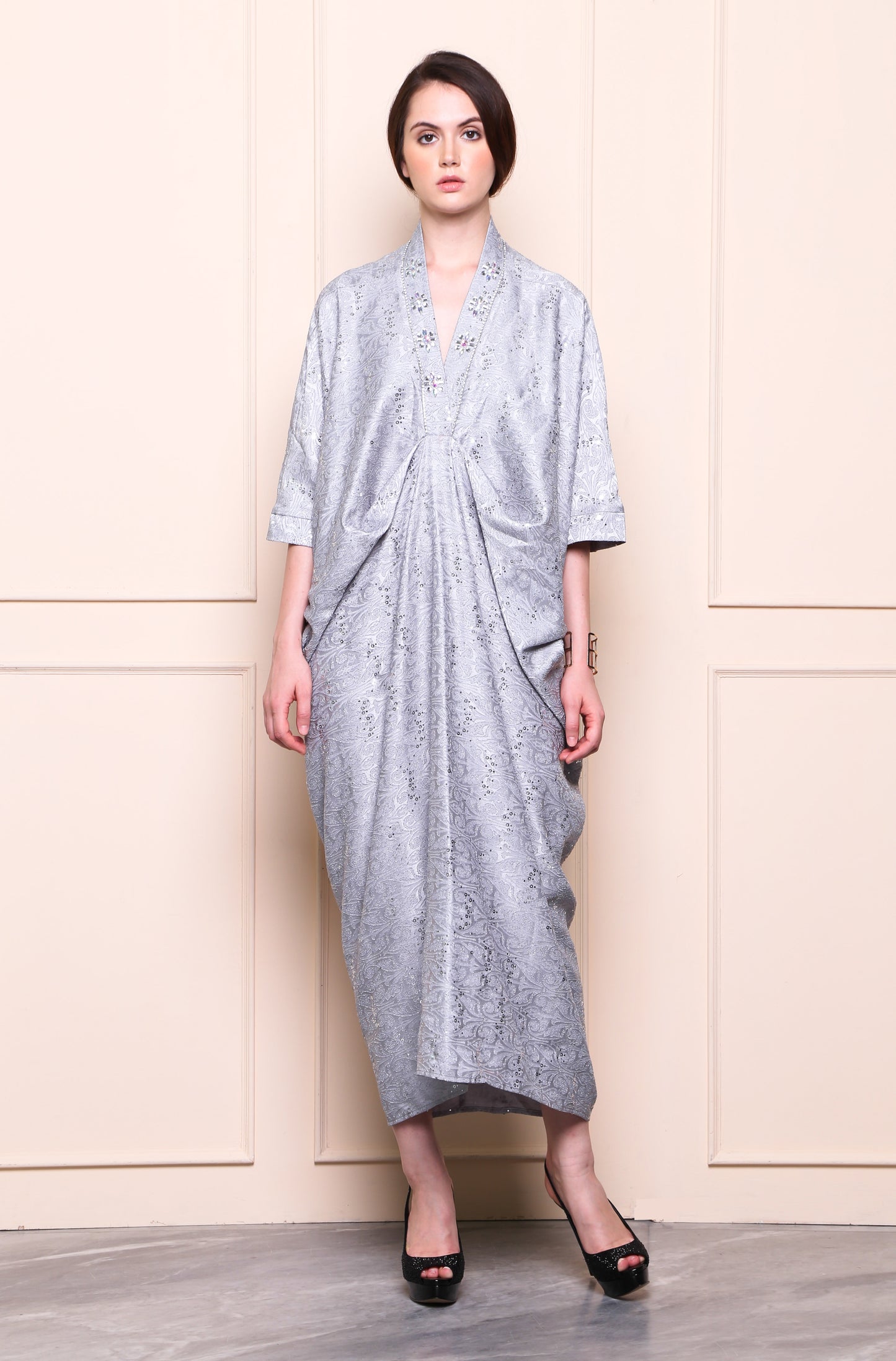 Humble - Grey Sparkle Kaftan