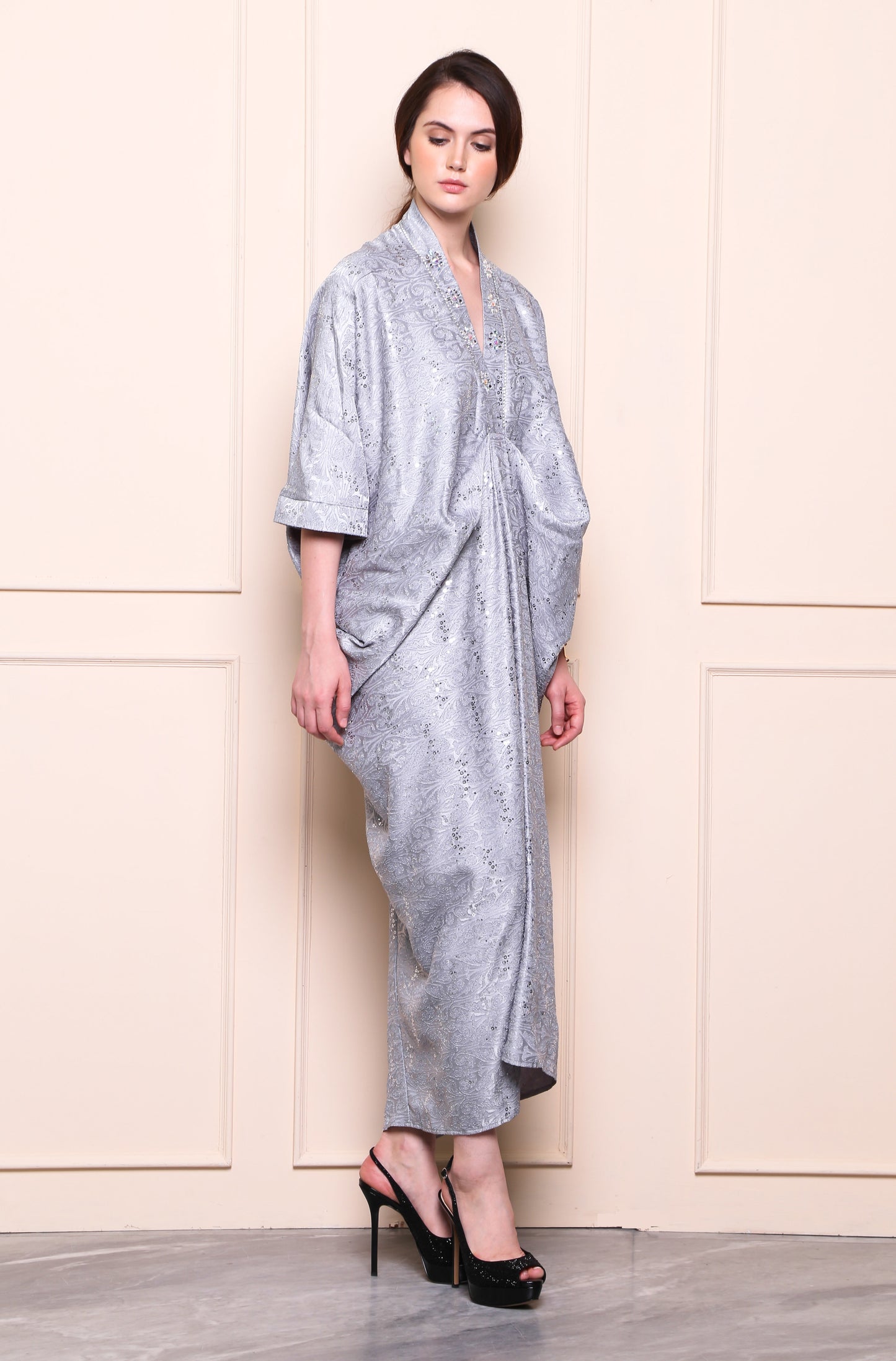 Humble - Grey Sparkle Kaftan