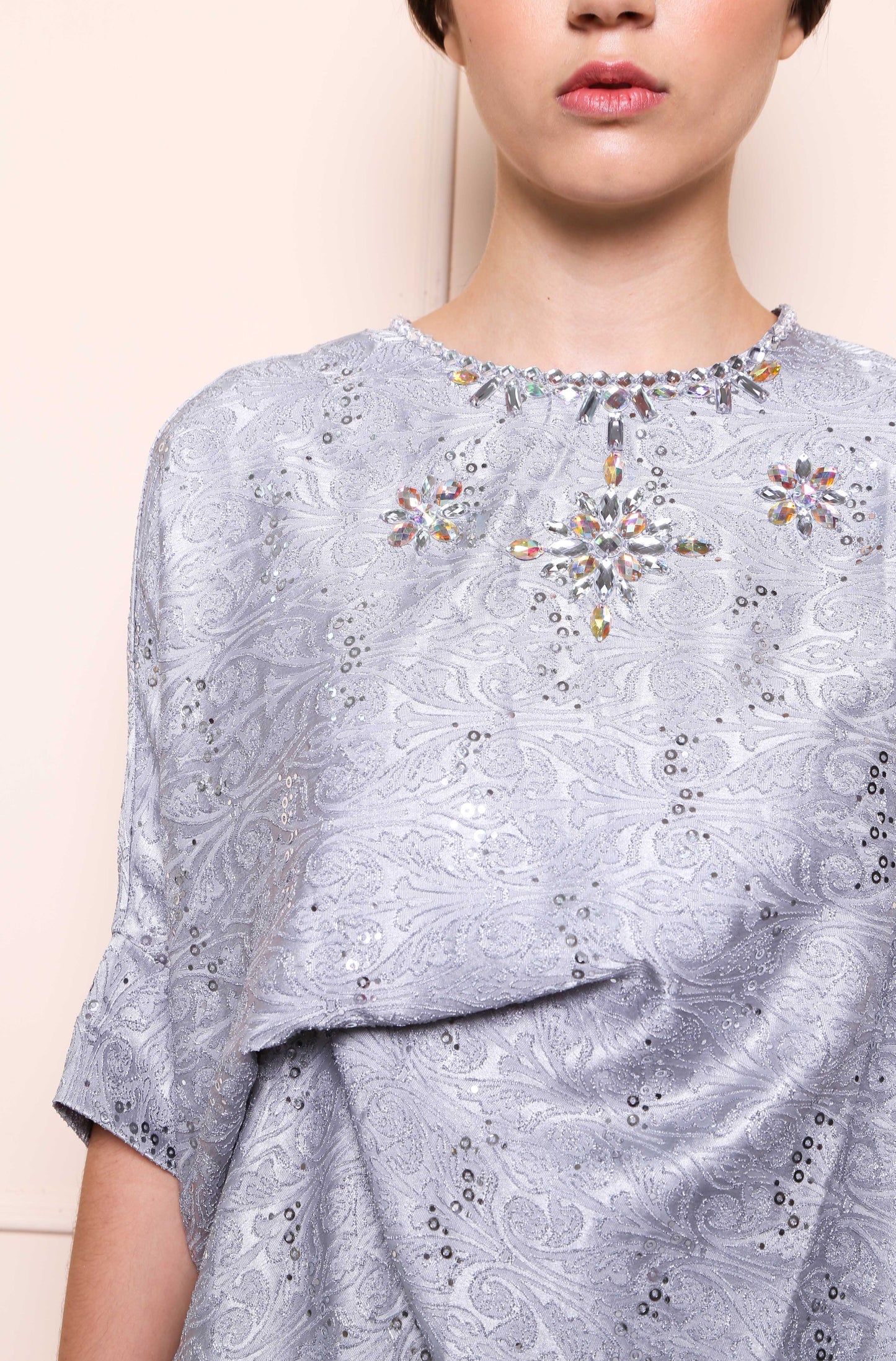 Wise - Grey Sparkle Kaftan
