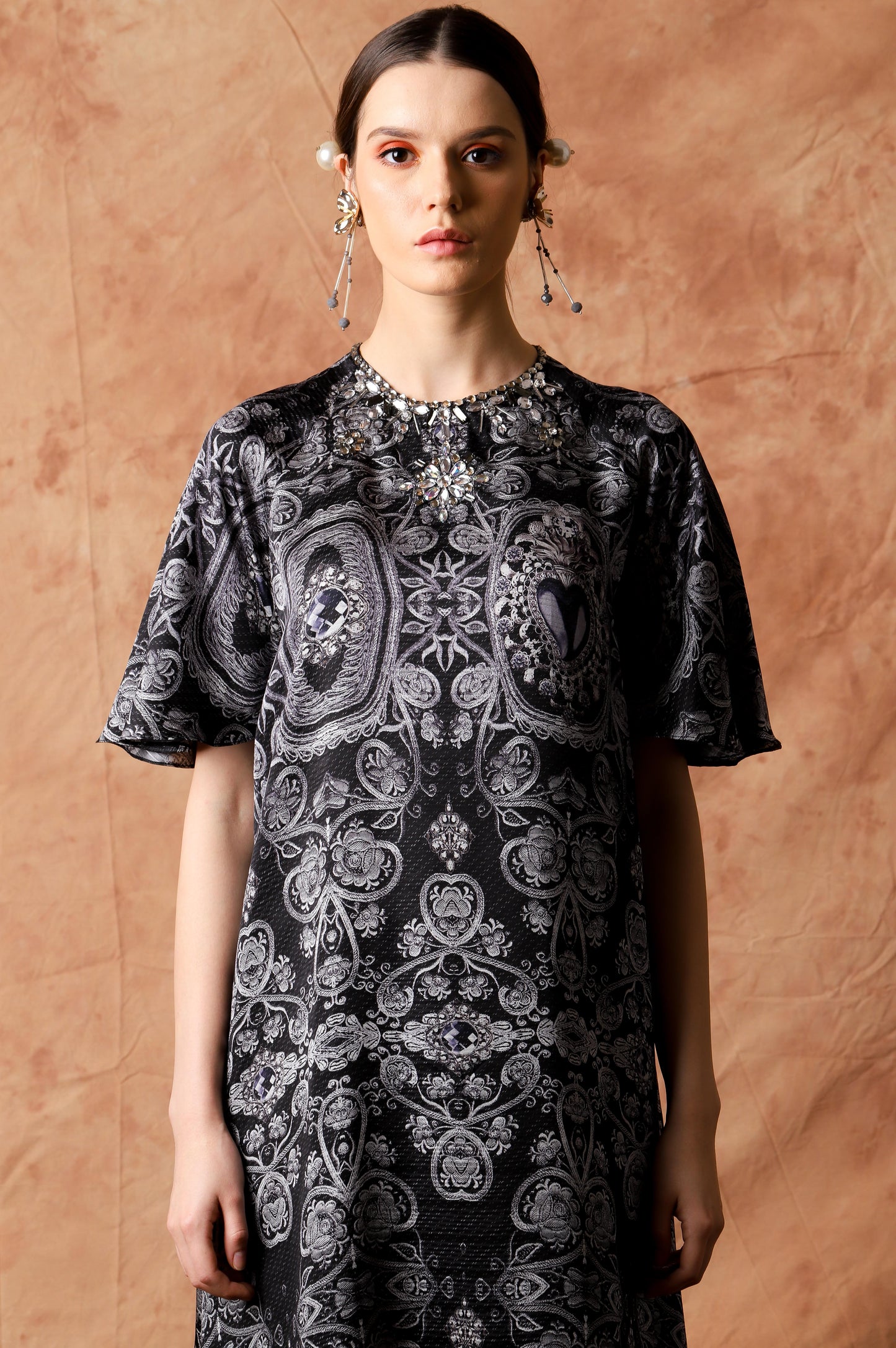 Warm - Black Diamond Midi Dress