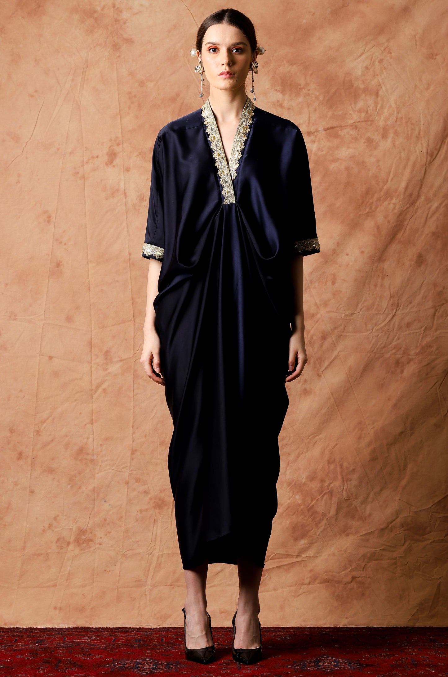 Humble - Navy Gold Kaftan