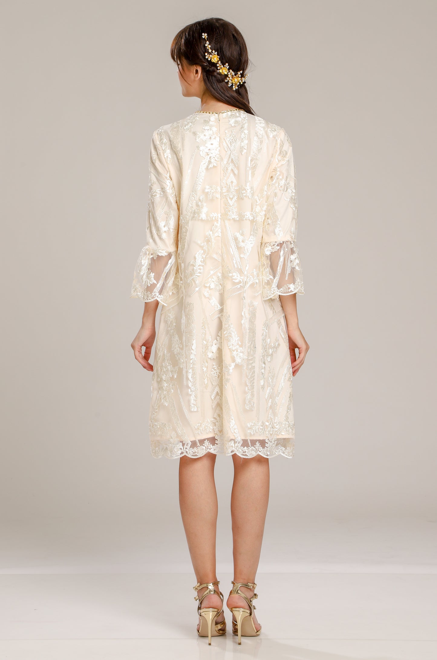 Fearless - White Lace Midi Dress