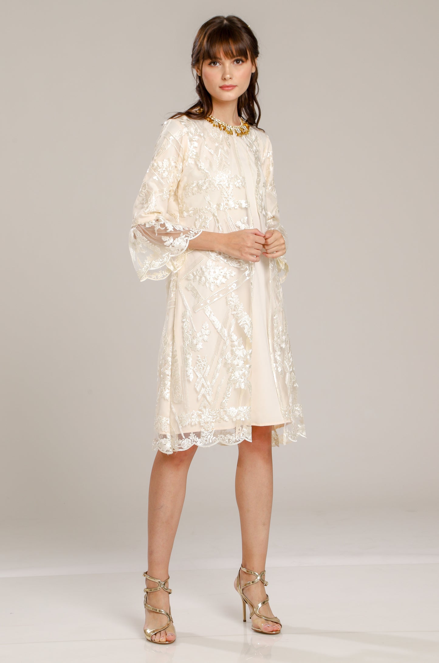 Fearless - White Lace Midi Dress