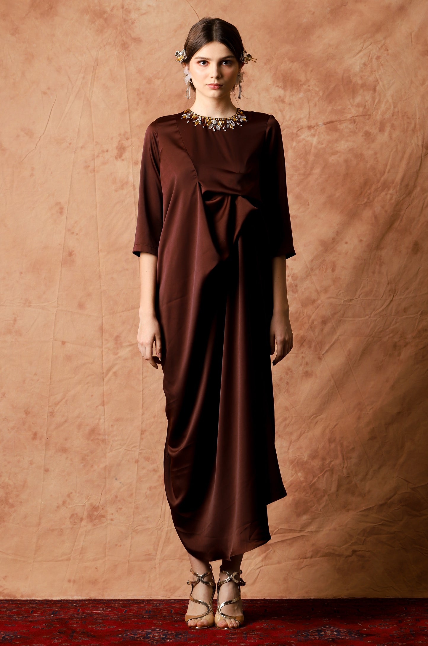 Gracious - Brown Maxi Dress