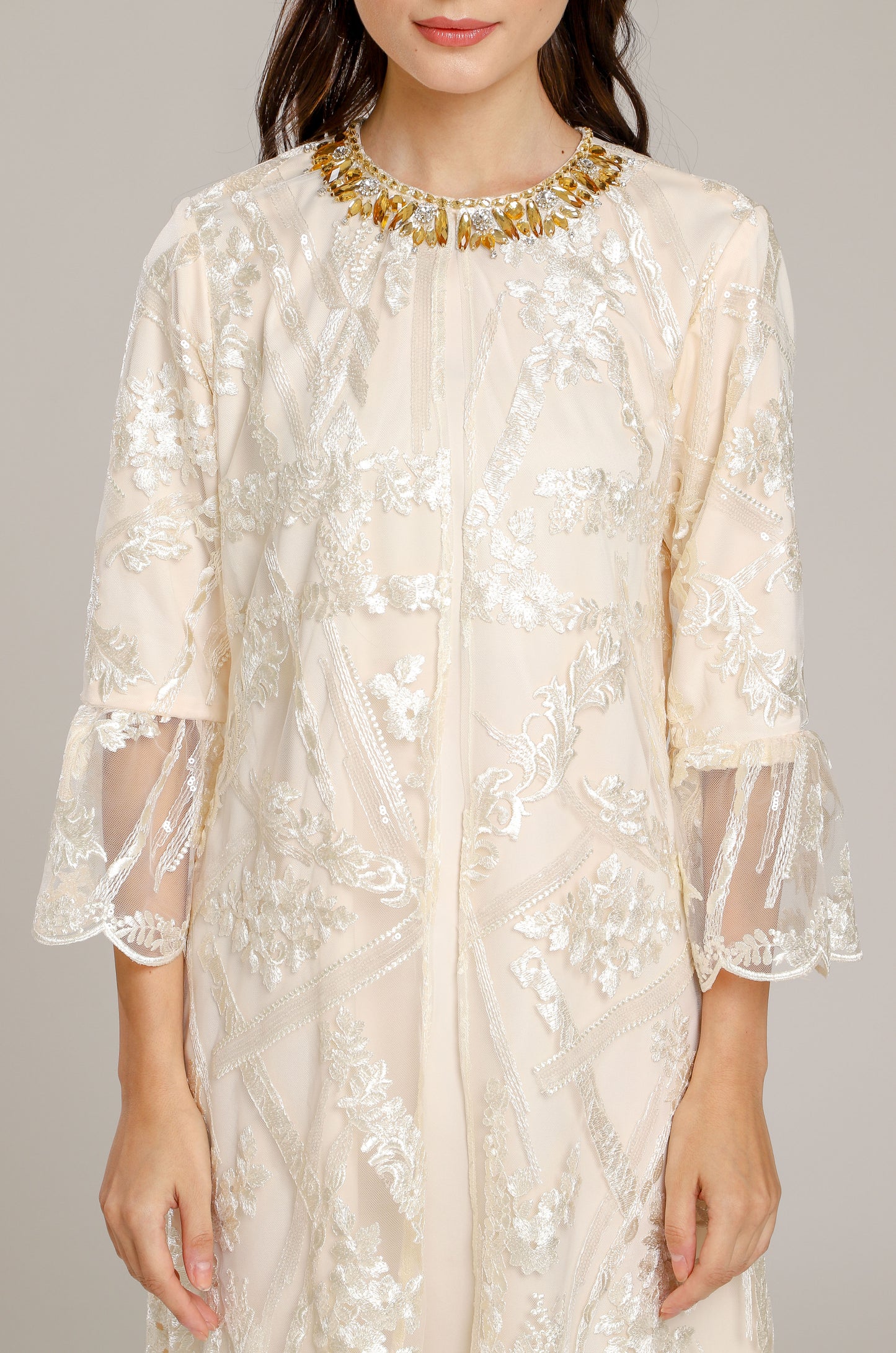 Fearless - White Lace Midi Dress