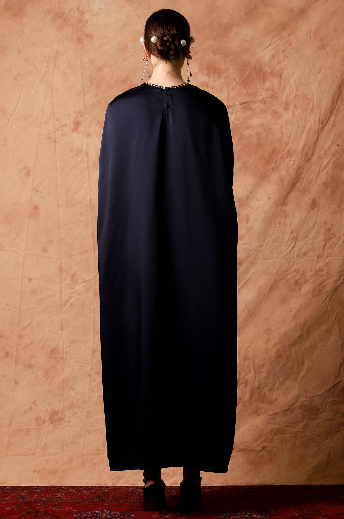 Brave - Navy with Embroidery Kaftan