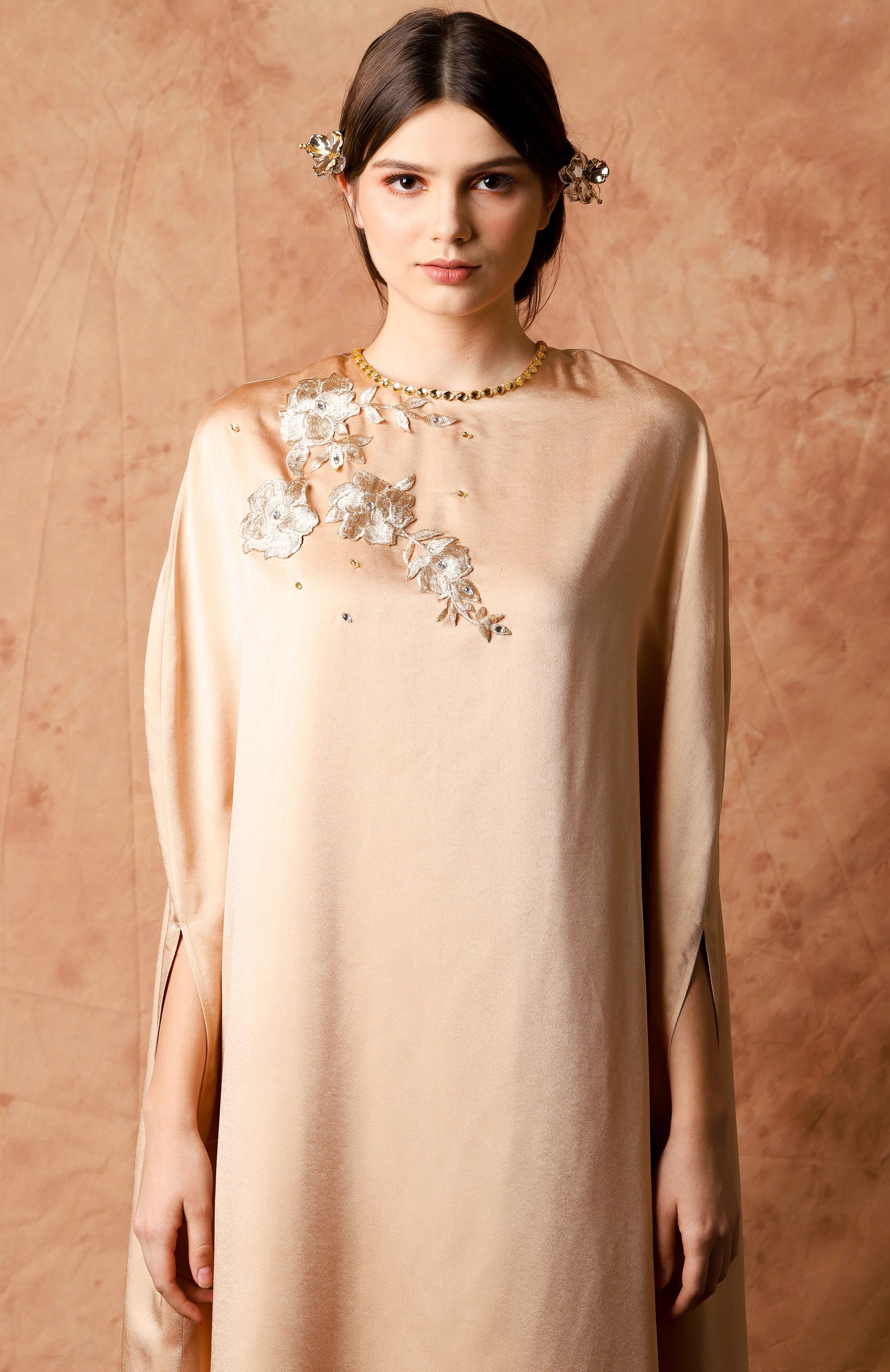 Brave - Cream with Embroidery Kaftan