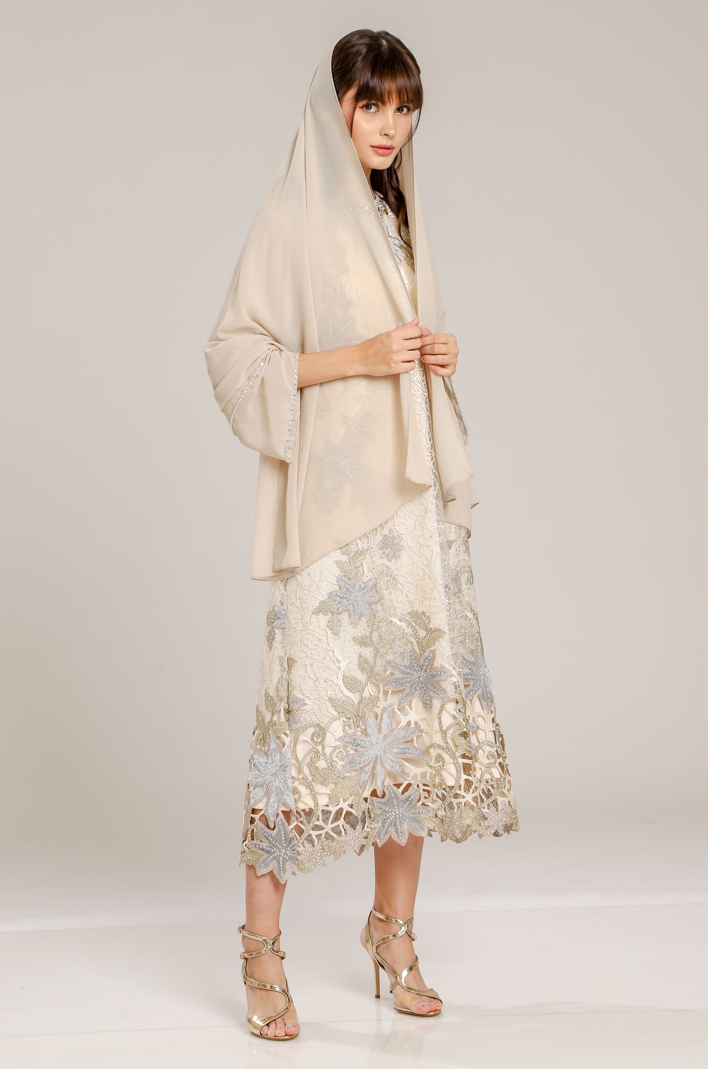 Kindness - Beige Mint Garden Maxi Dress