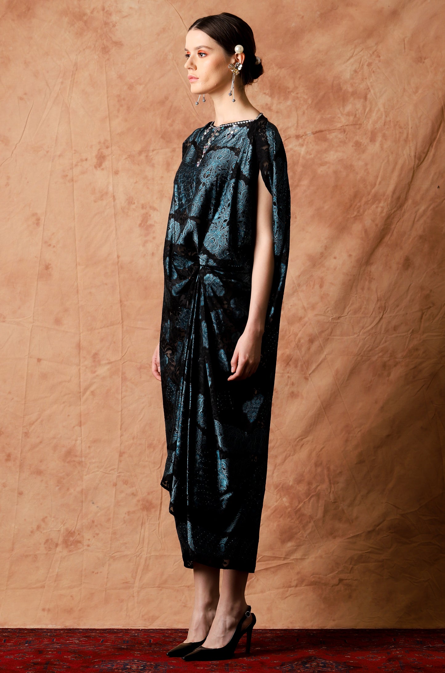 Modesty - Blue Baroque Kaftan