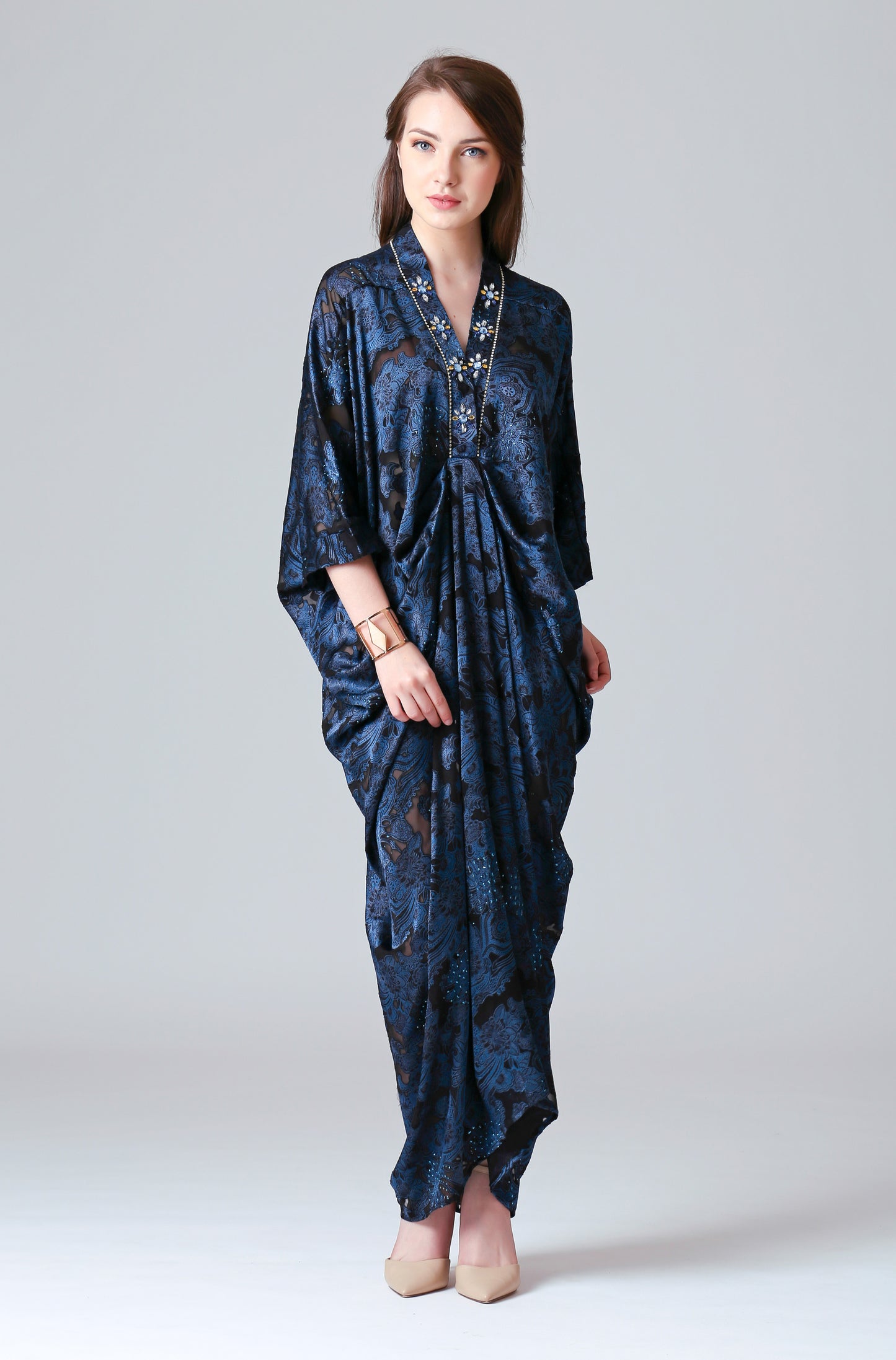 Humble - Blue Baroque Kaftan