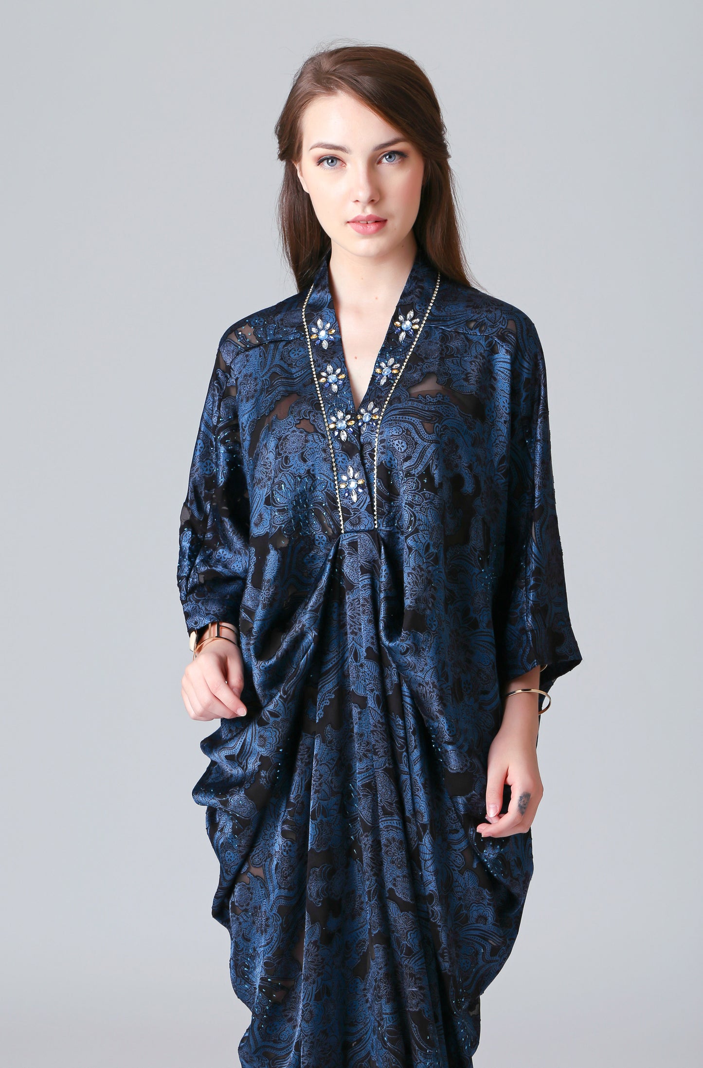 Humble - Blue Baroque Kaftan