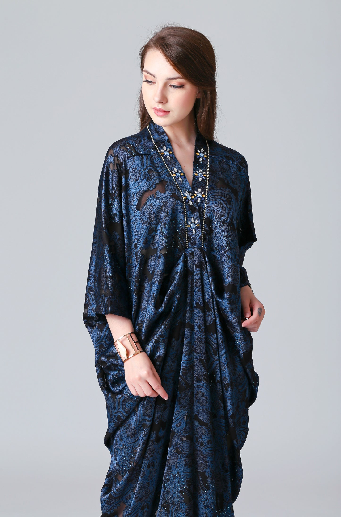 Humble - Blue Baroque Kaftan