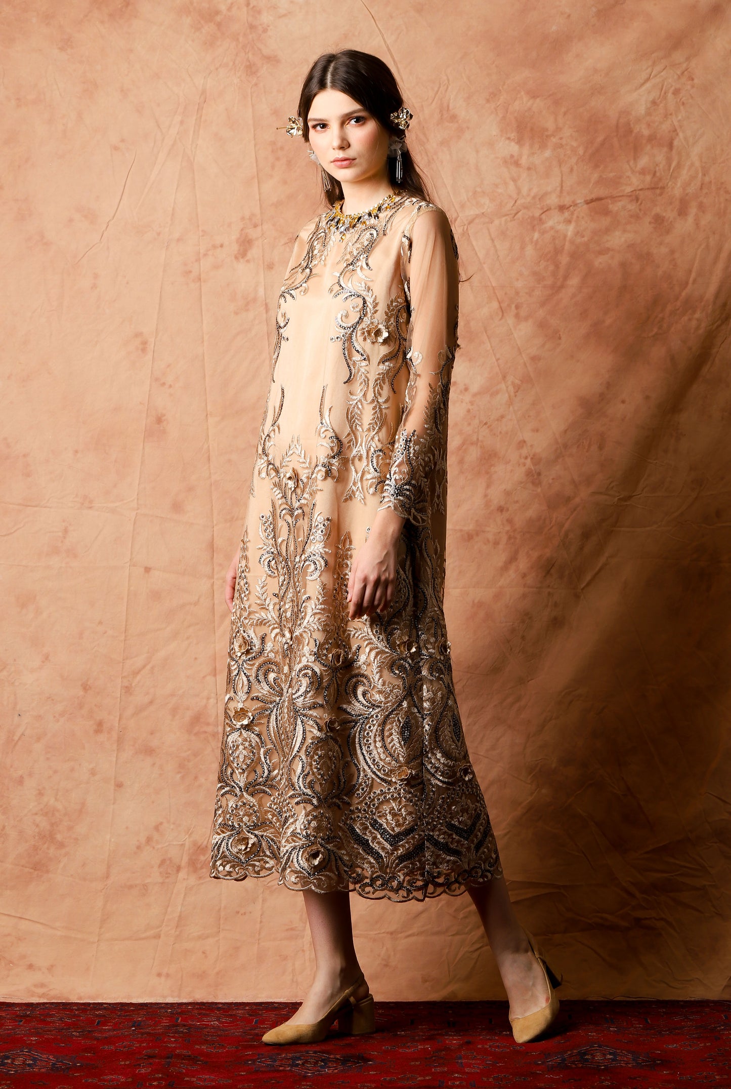 Kindness - Gold Sequin Maxi Dress