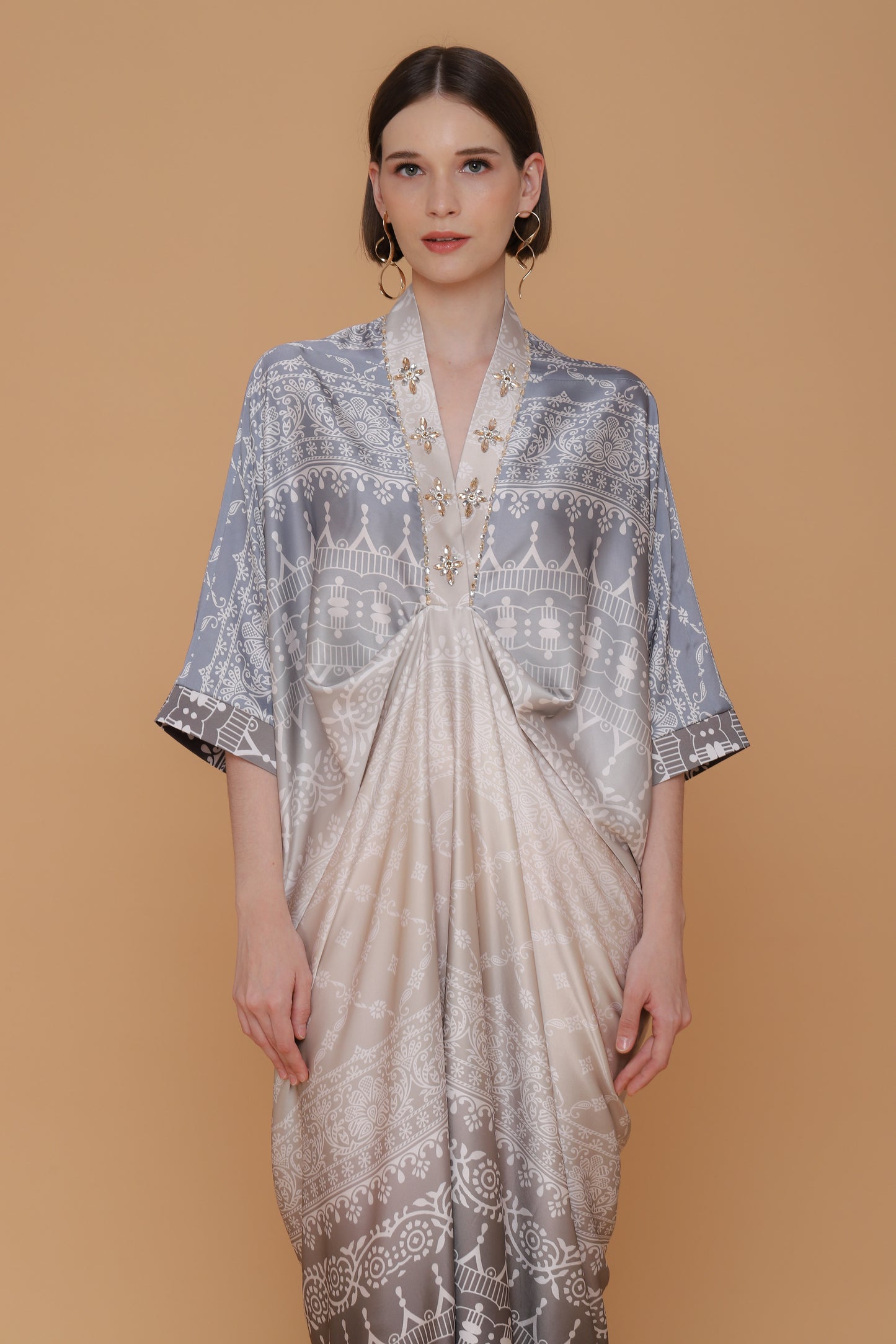 Humble - Greige Printed Kaftan