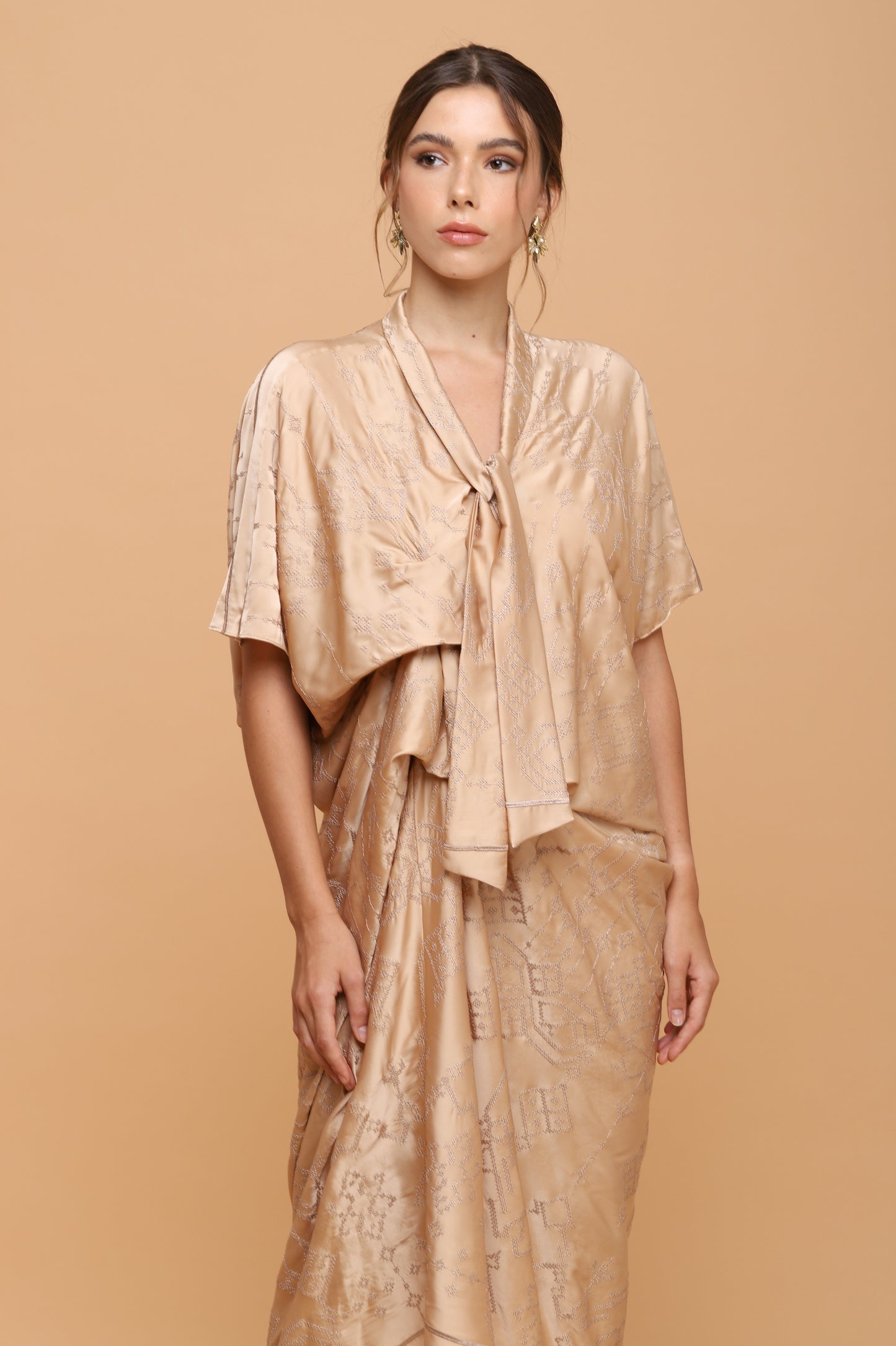 Charm - Grey Embroidery Kaftan