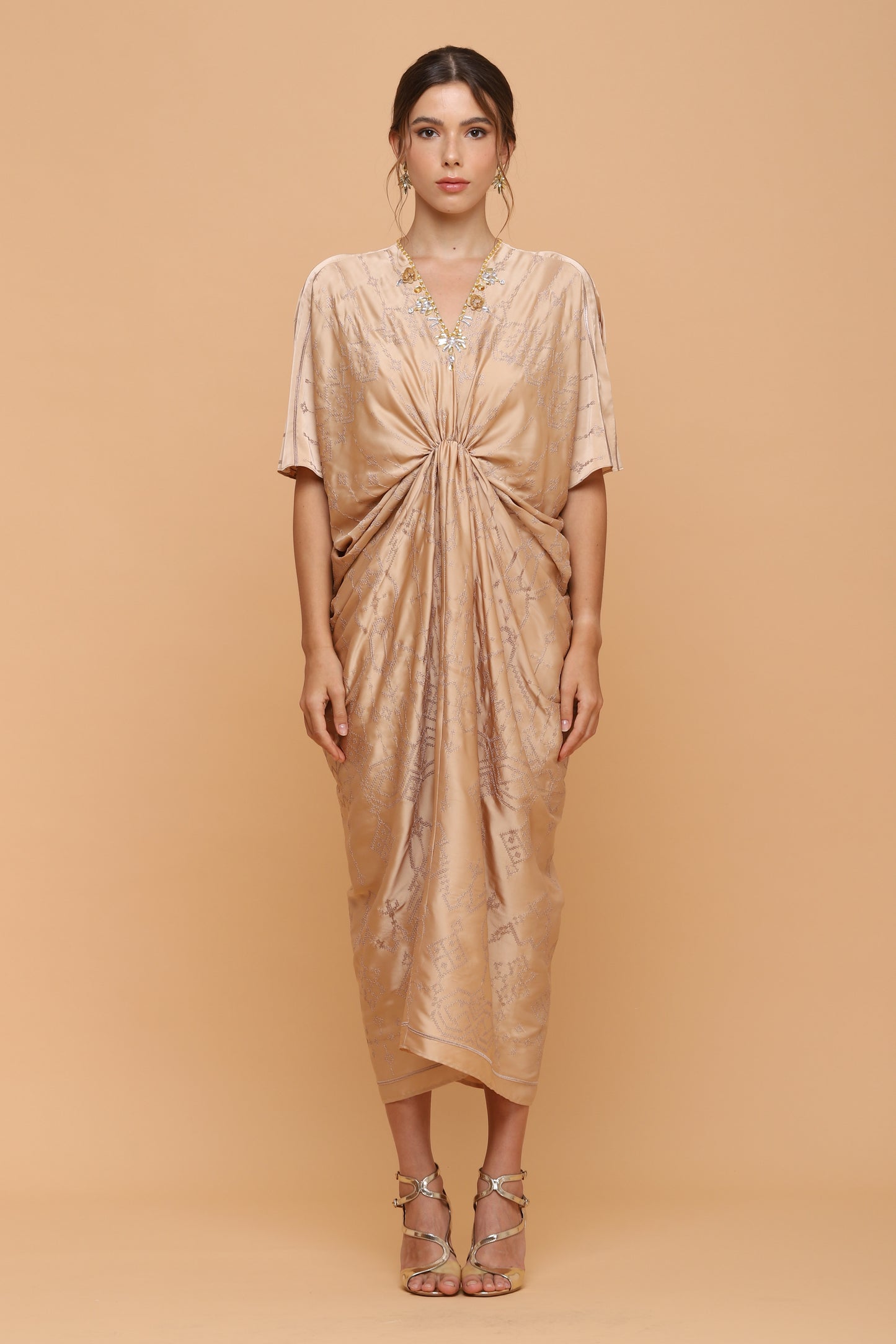 Gracious - Gold Embroidery Kaftan