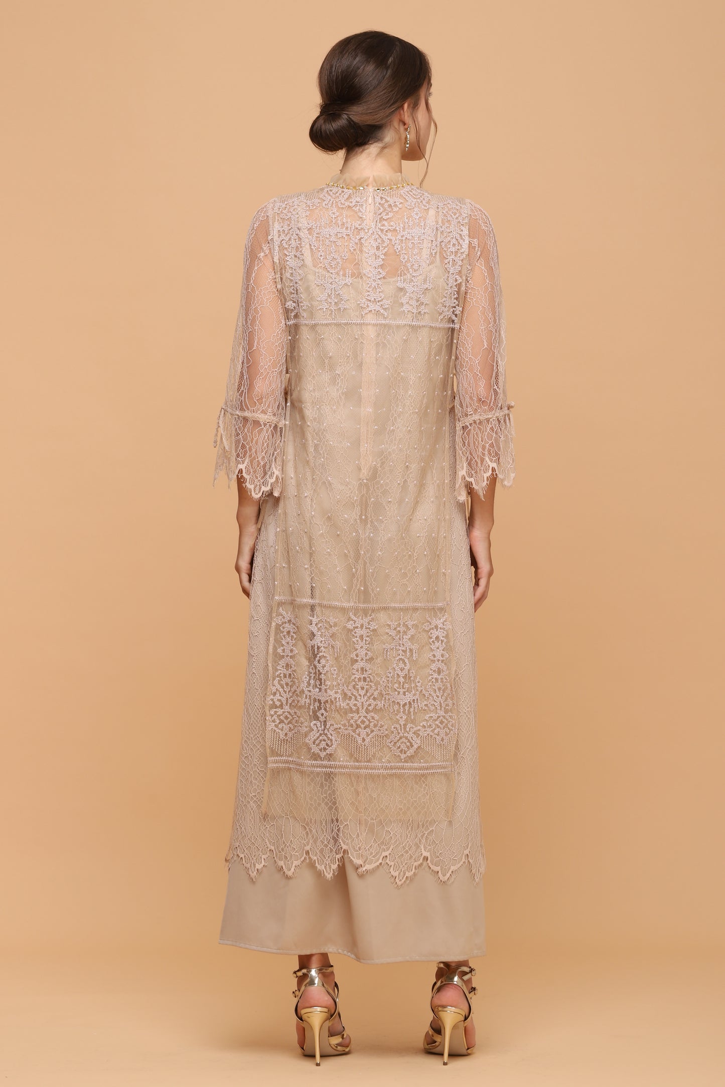 Brave - Soft Ethnic Lace Maxi Dress