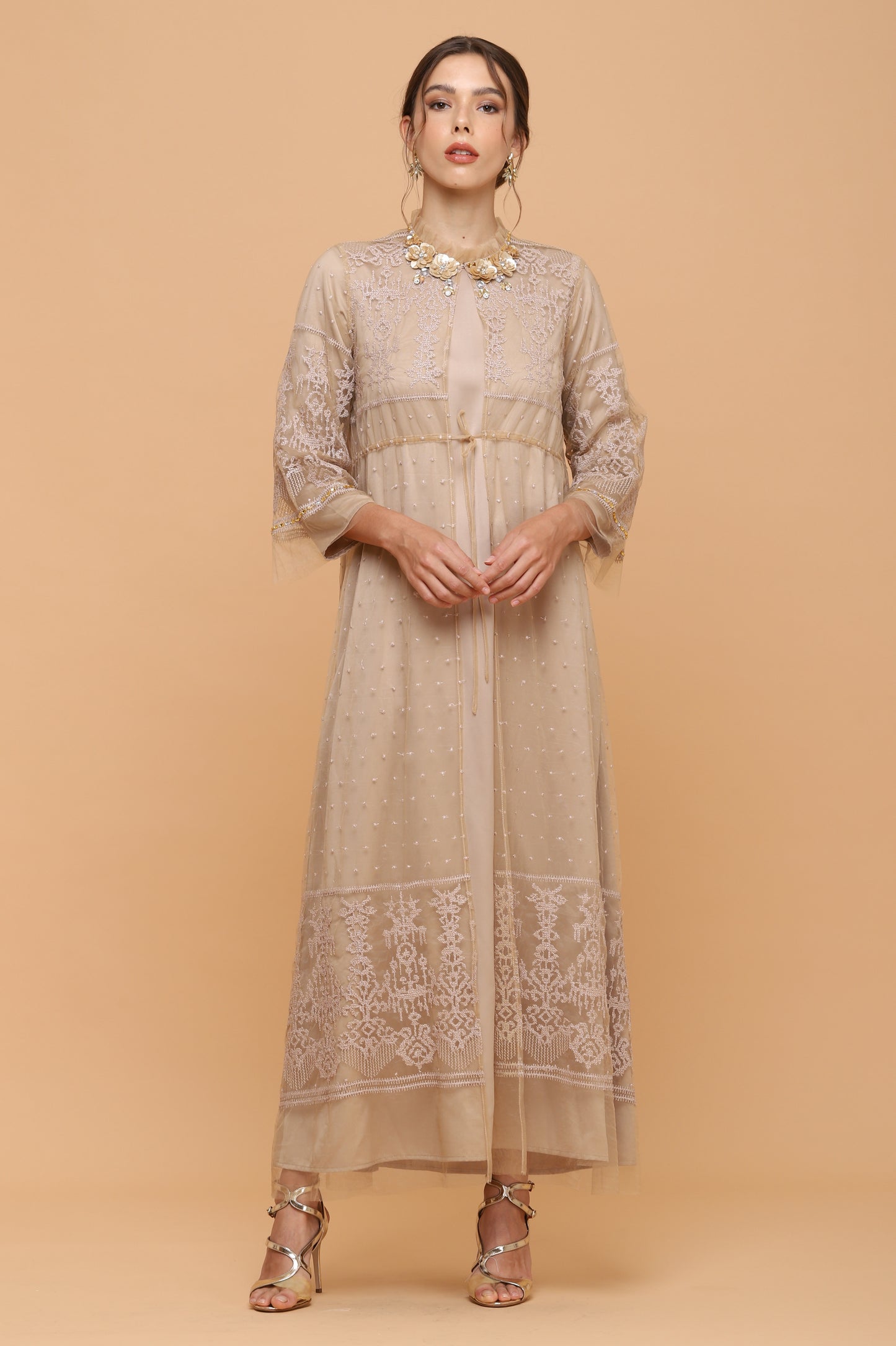 Fearless - Soft Ethnic Lace Maci Dress