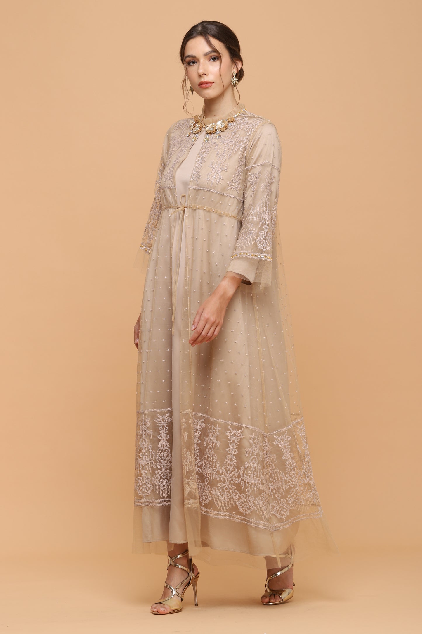 Fearless - Soft Ethnic Lace Maci Dress