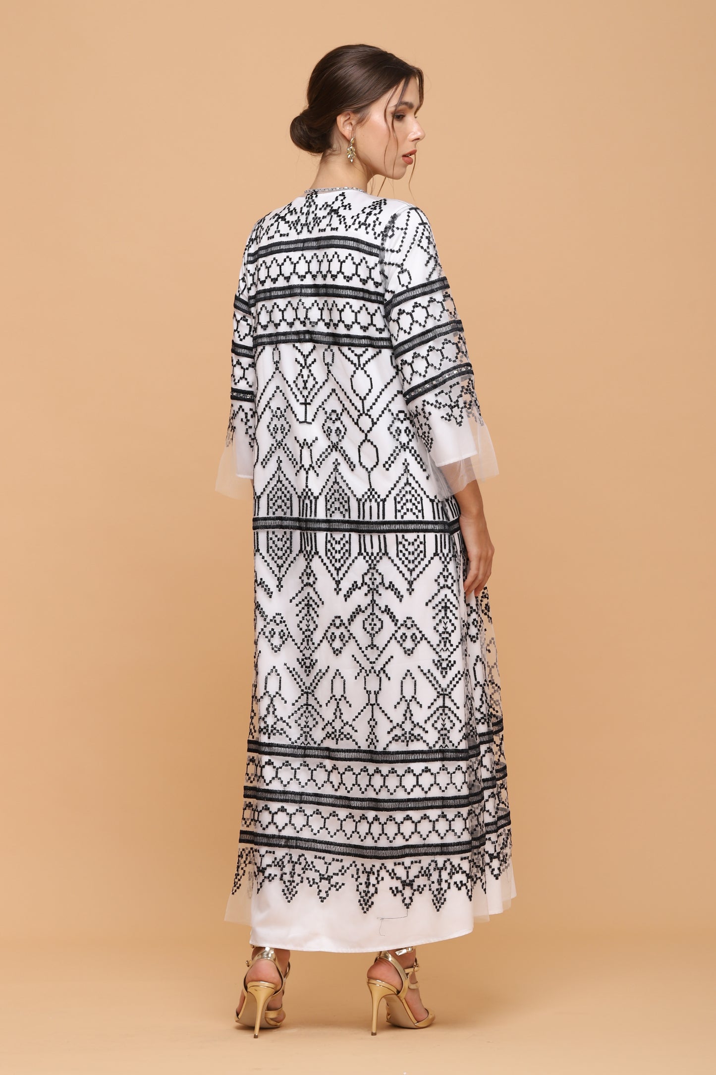 Loyal - Black and White Ethnic Outerwear (Inner Included)