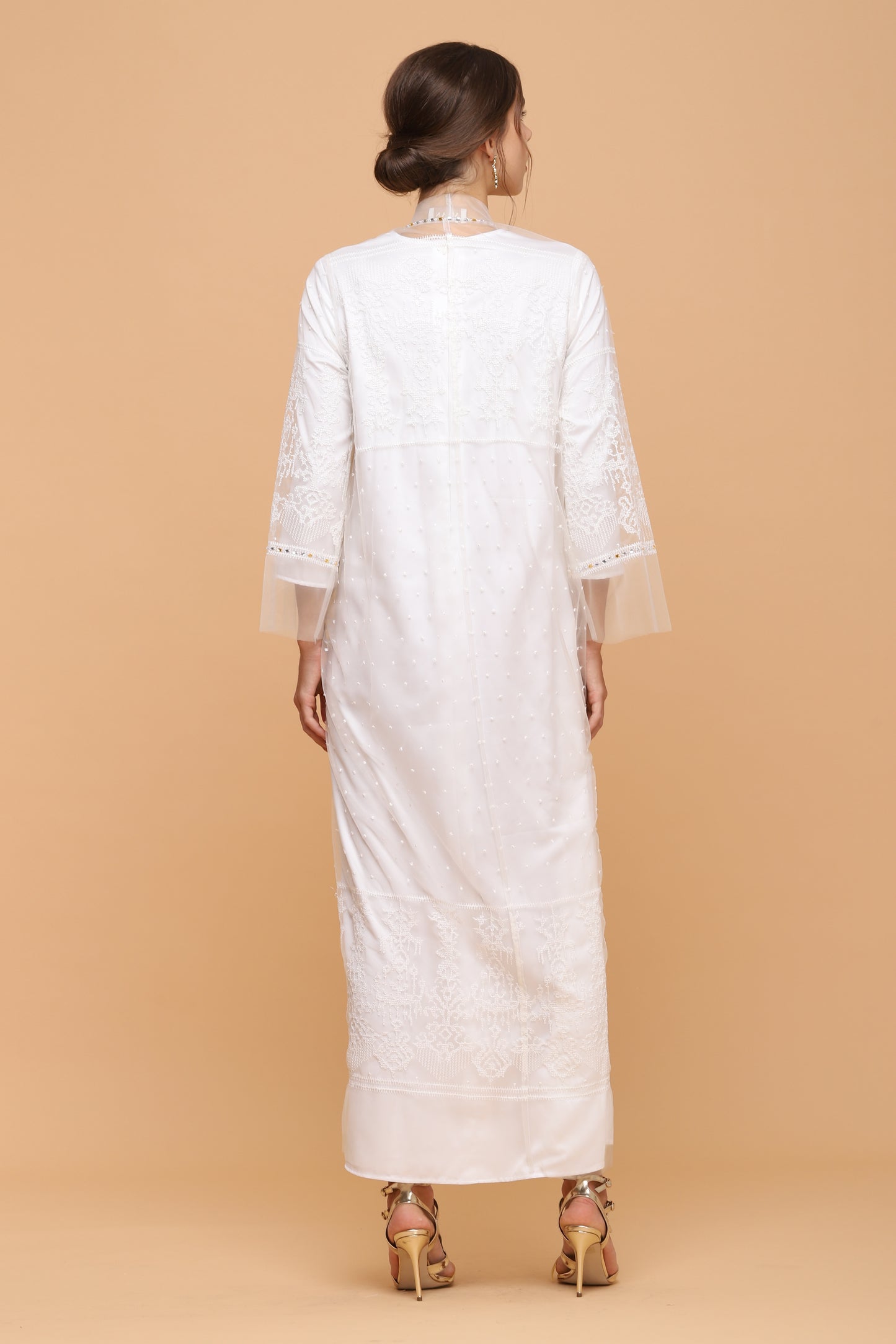 Humble - Soft Ethnic White Lace Kaftan