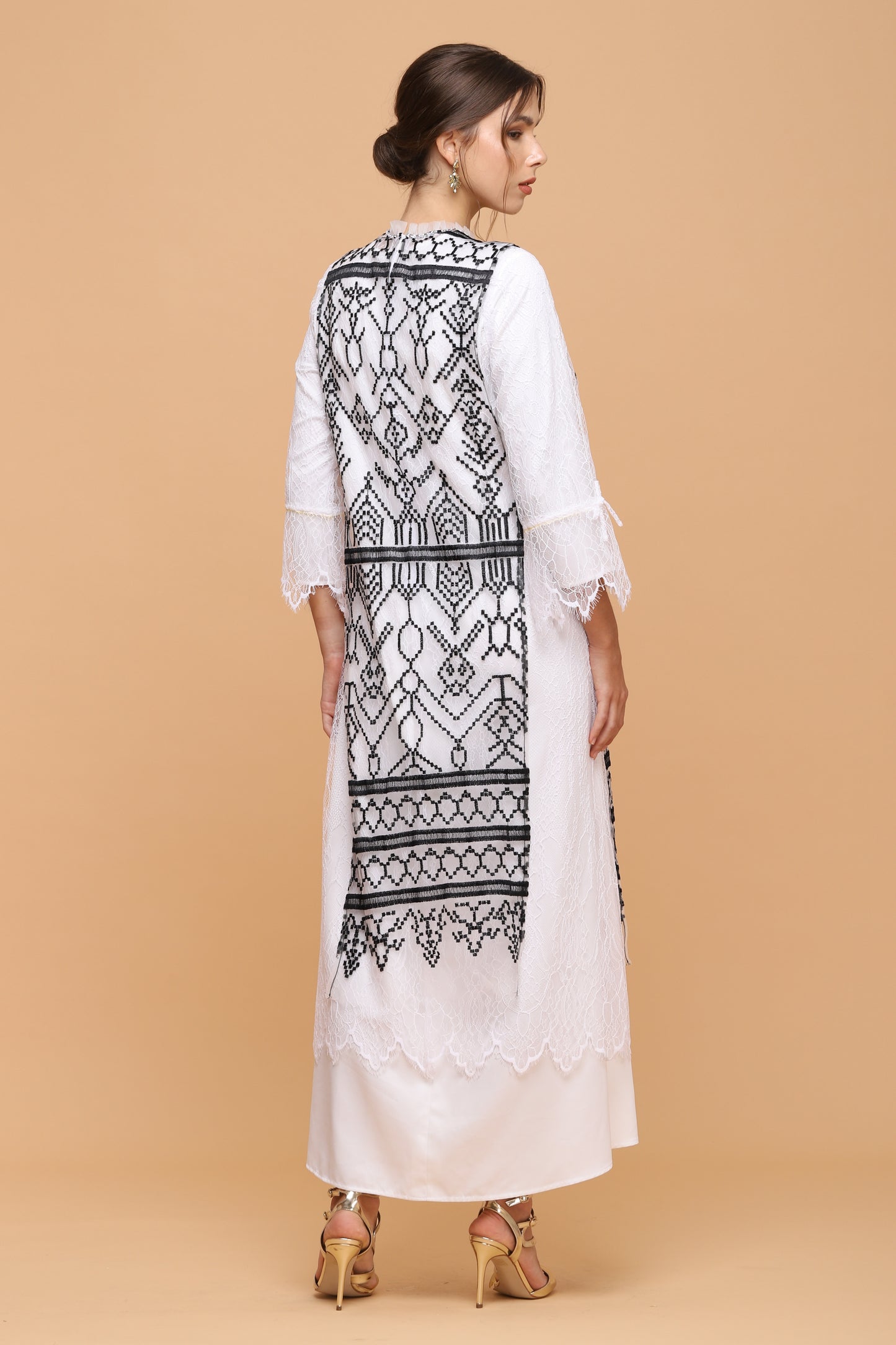 Brave - Black and White Ethnic Dress