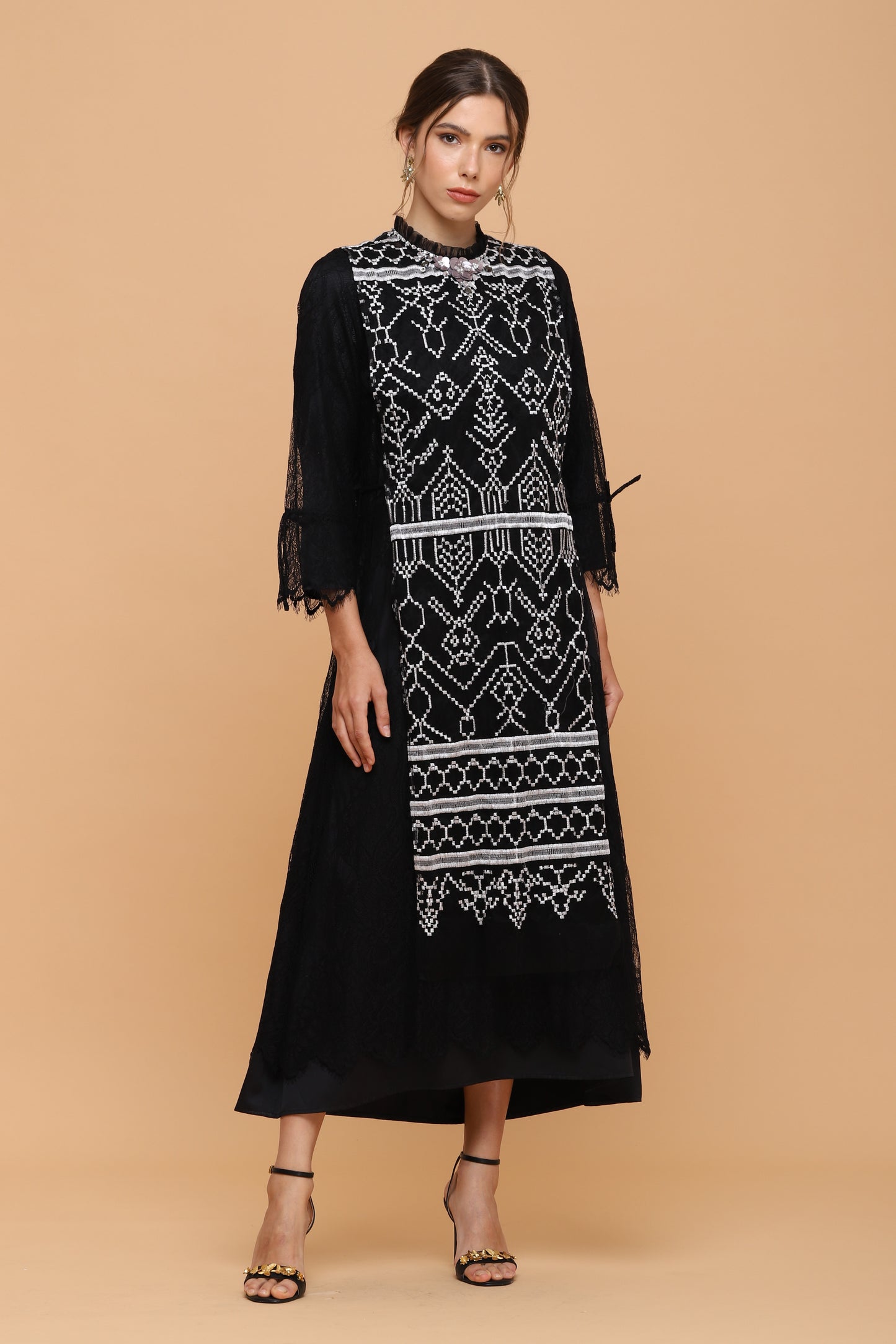 Brave - Black Ethnic Maxi Dress