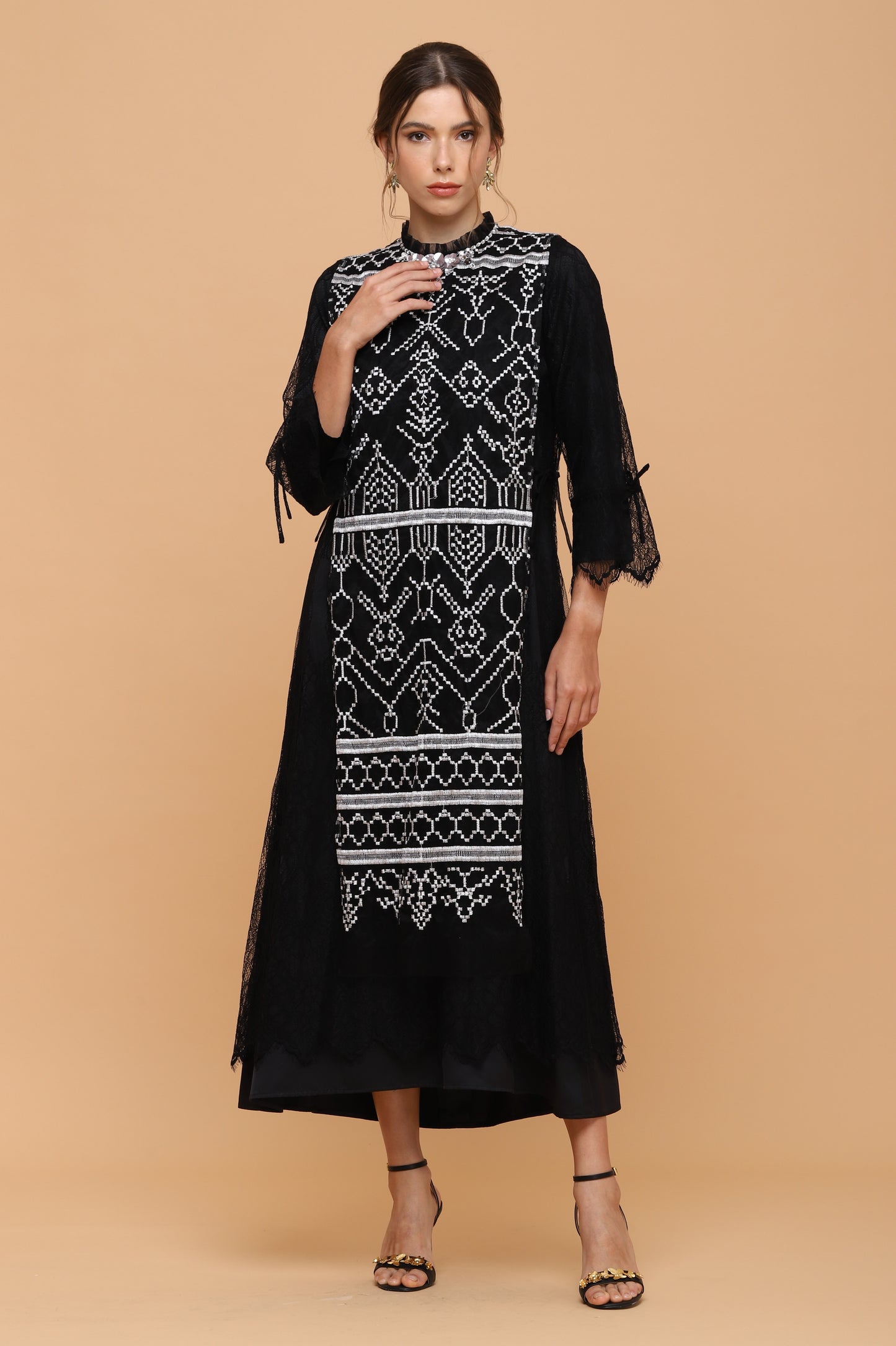Brave - Black Ethnic Maxi Dress