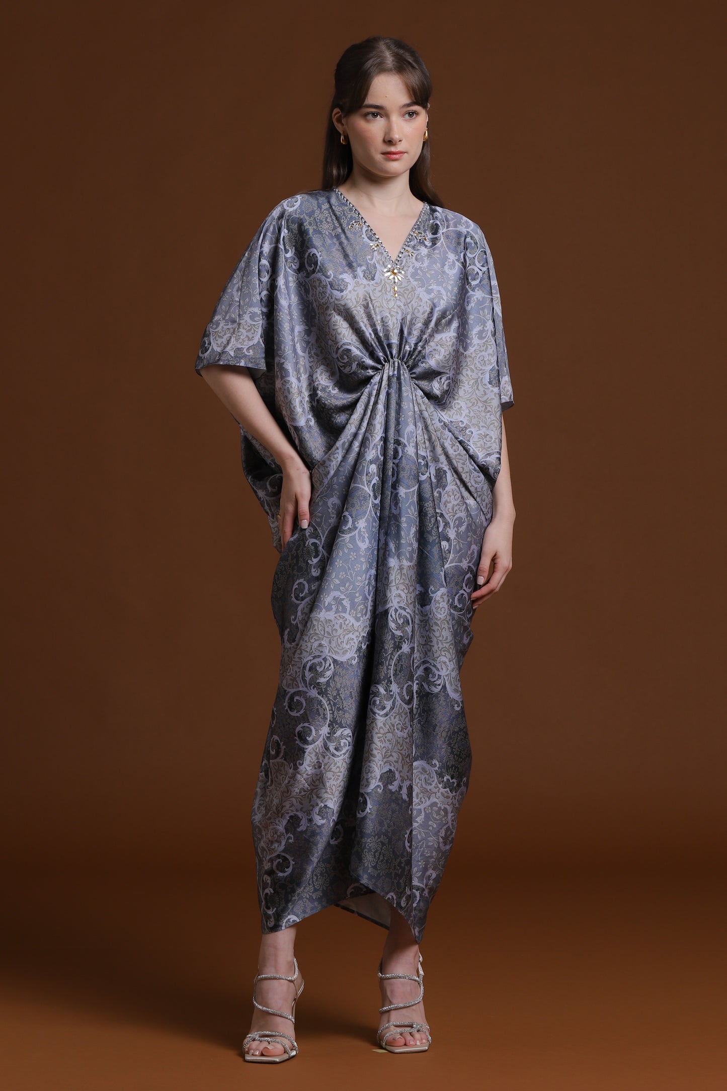 Gracious - Grey Baroque Kaftan