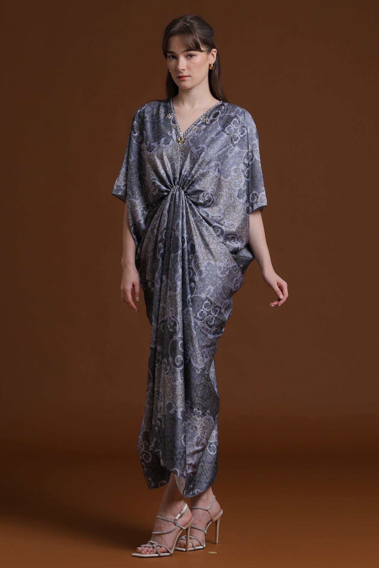 Gracious - Grey Baroque Kaftan