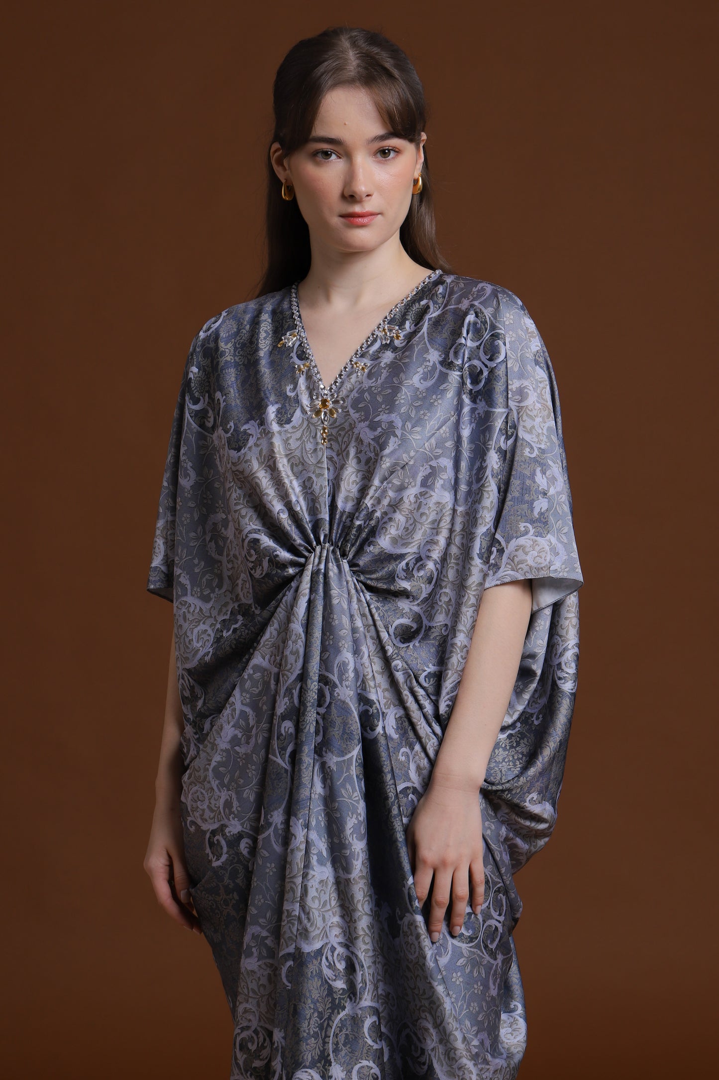 Gracious - Grey Baroque Kaftan