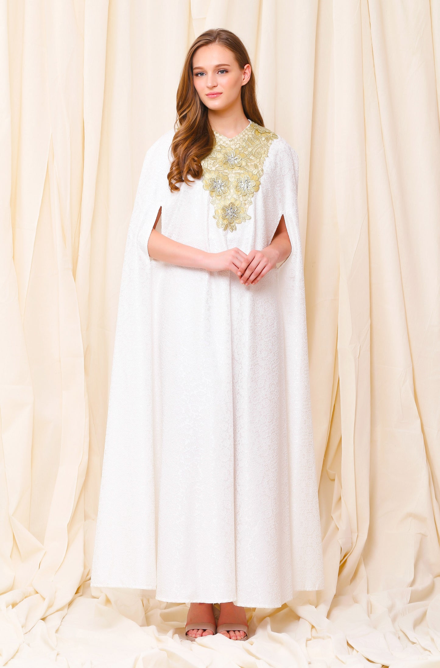 Brave - White Gold Embroidery Kaftan