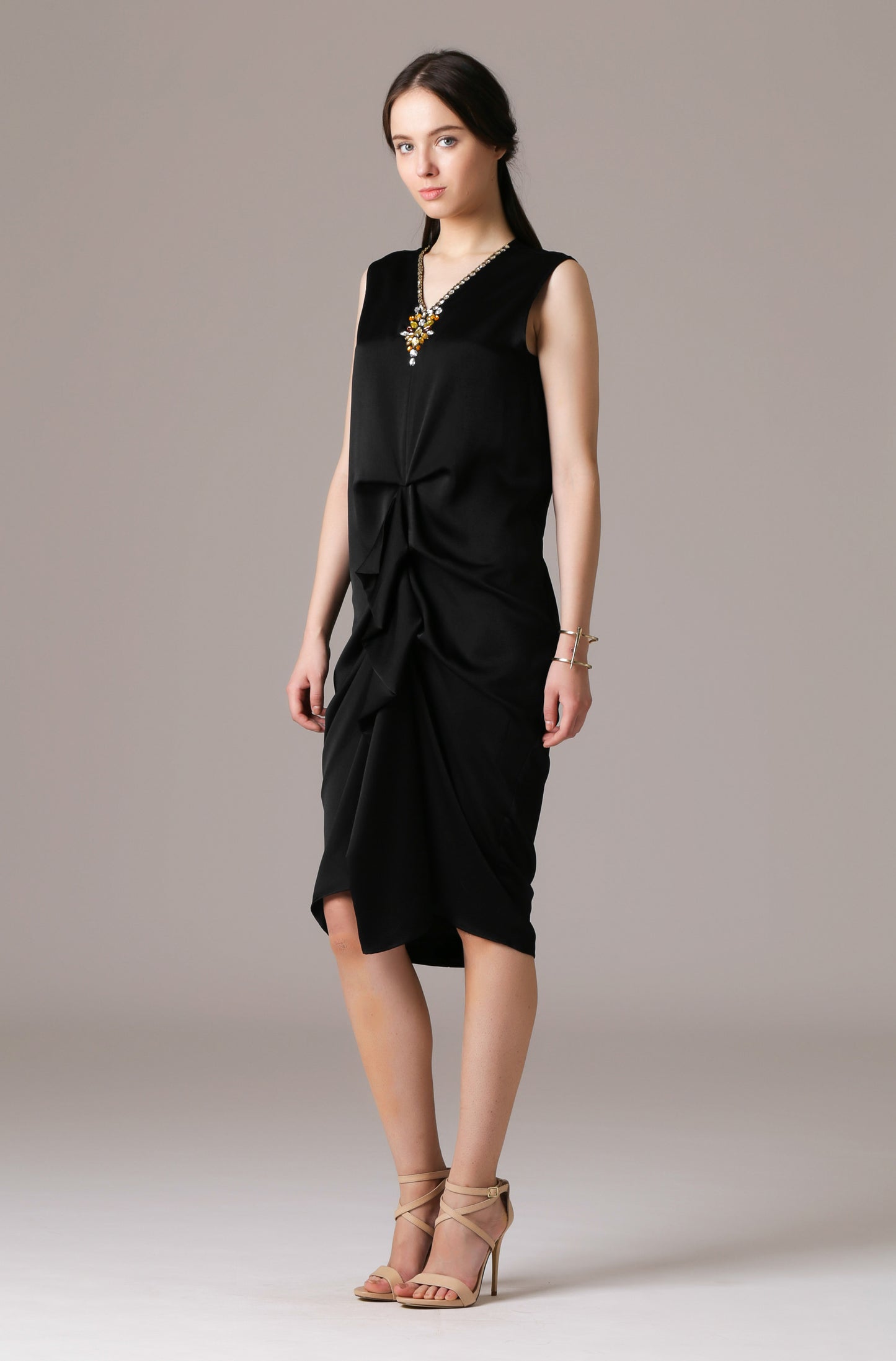 Sincere - Black Midi Dress