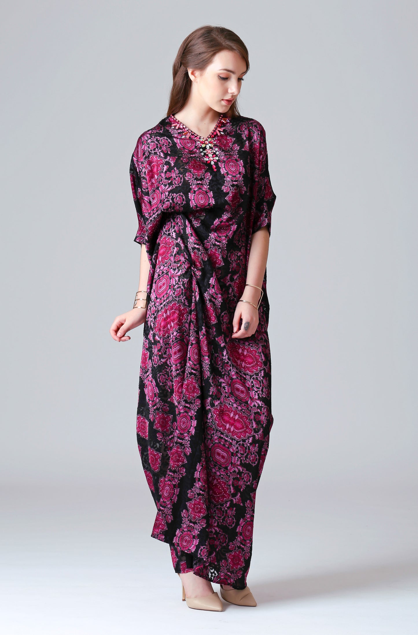 Wise - Pink Baroque Kaftan